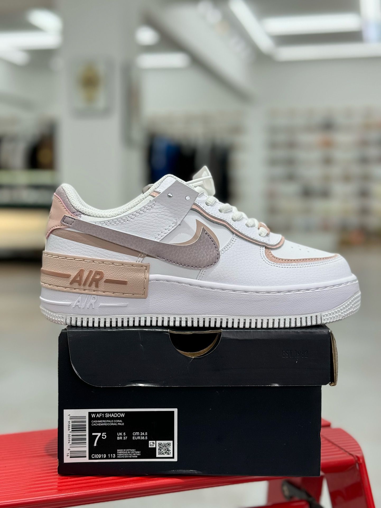 A空军！马卡龙系列第27色白粉紫NikeAIRForce1Shadow空军一号百分百每个配色原鞋开发！P