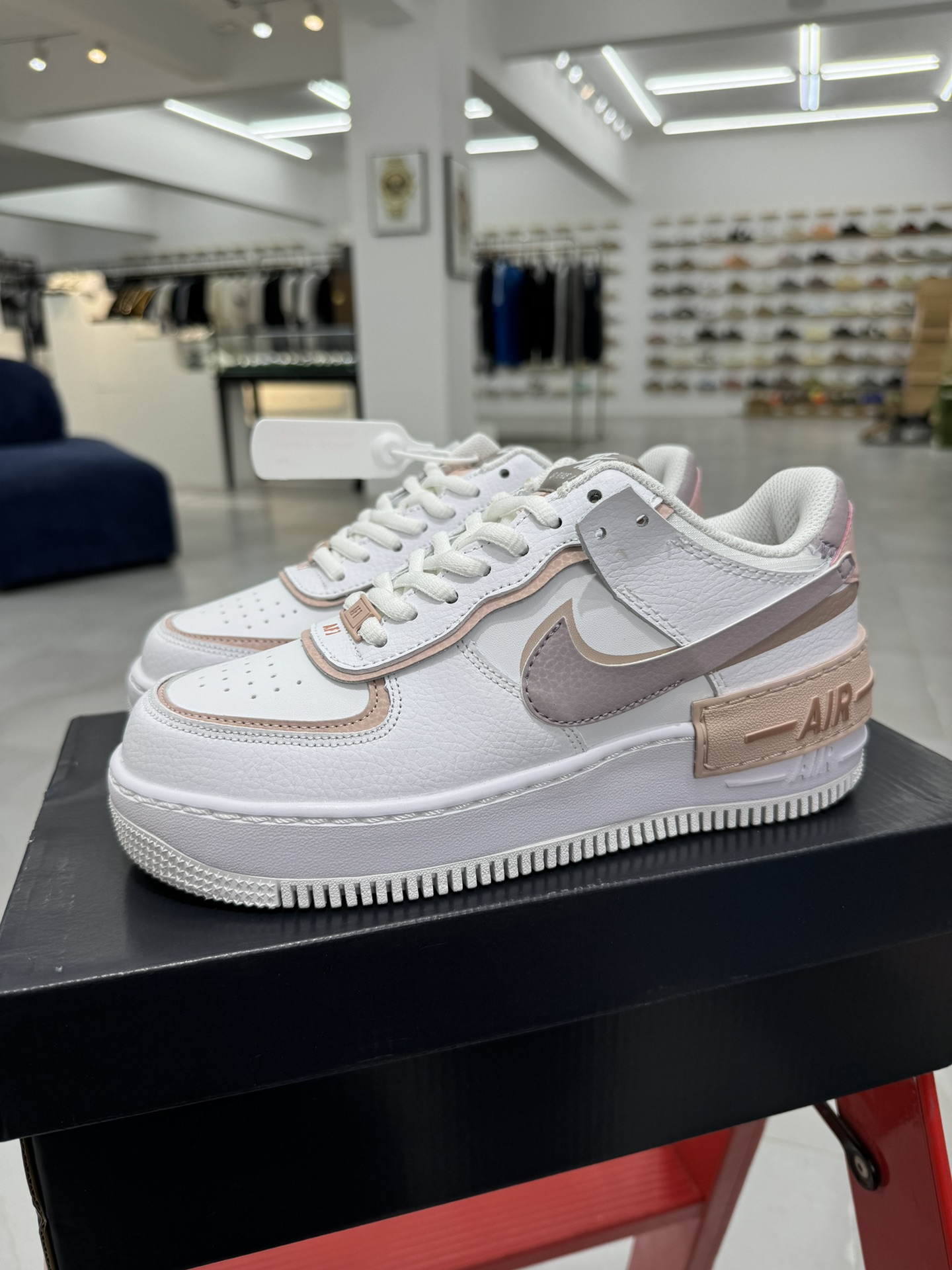 A空军！马卡龙系列第27色白粉紫NikeAIRForce1Shadow空军一号百分百每个配色原鞋开发！P