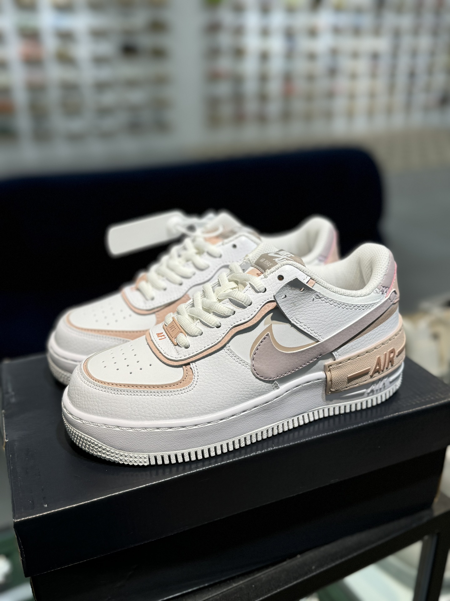 A空军！马卡龙系列第27色白粉紫NikeAIRForce1Shadow空军一号百分百每个配色原鞋开发！P