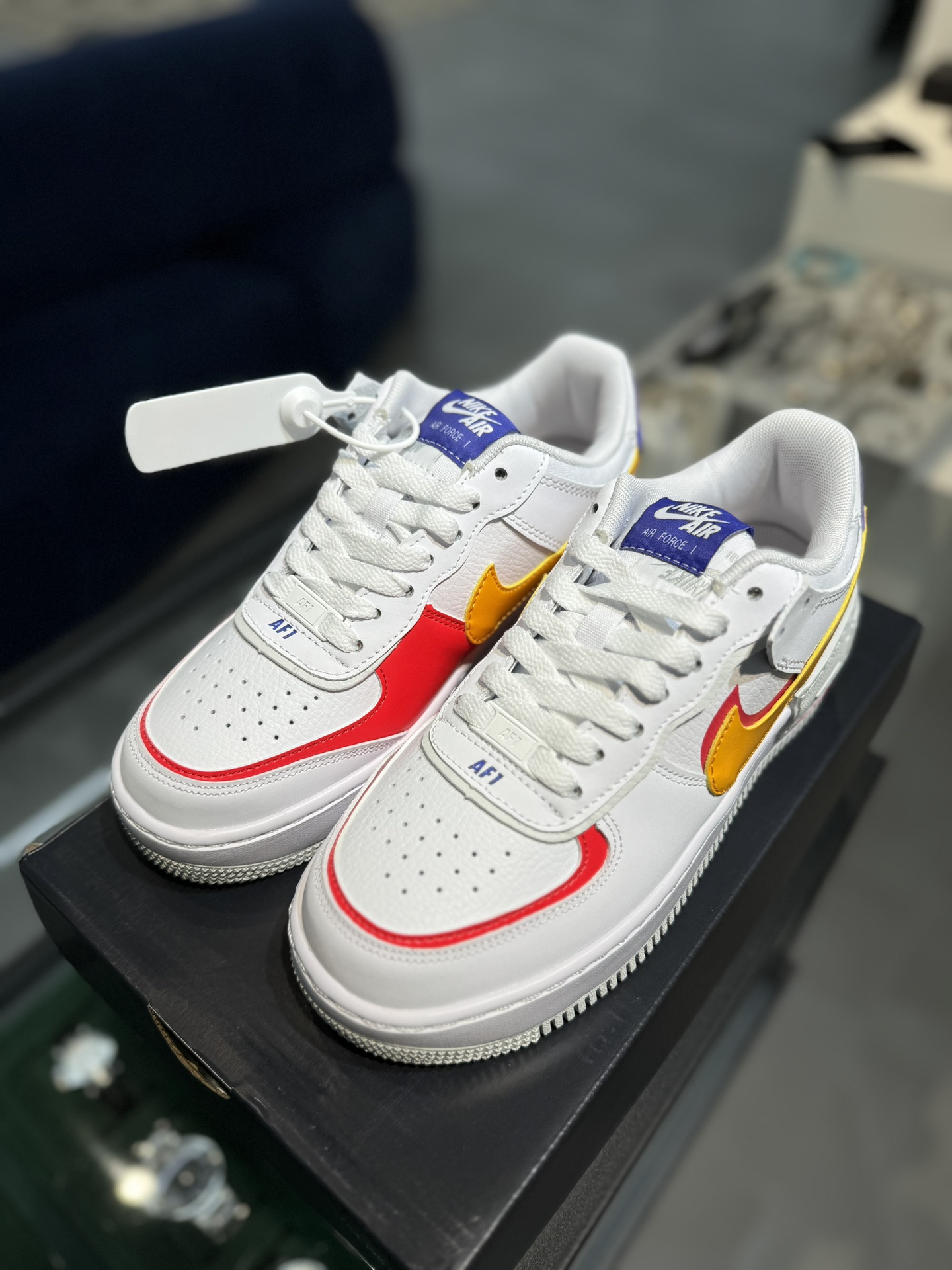 A空军！马卡龙系列第29色白黄红NikeAIRForce1Shadow空军一号百分百每个配色原鞋开发！P