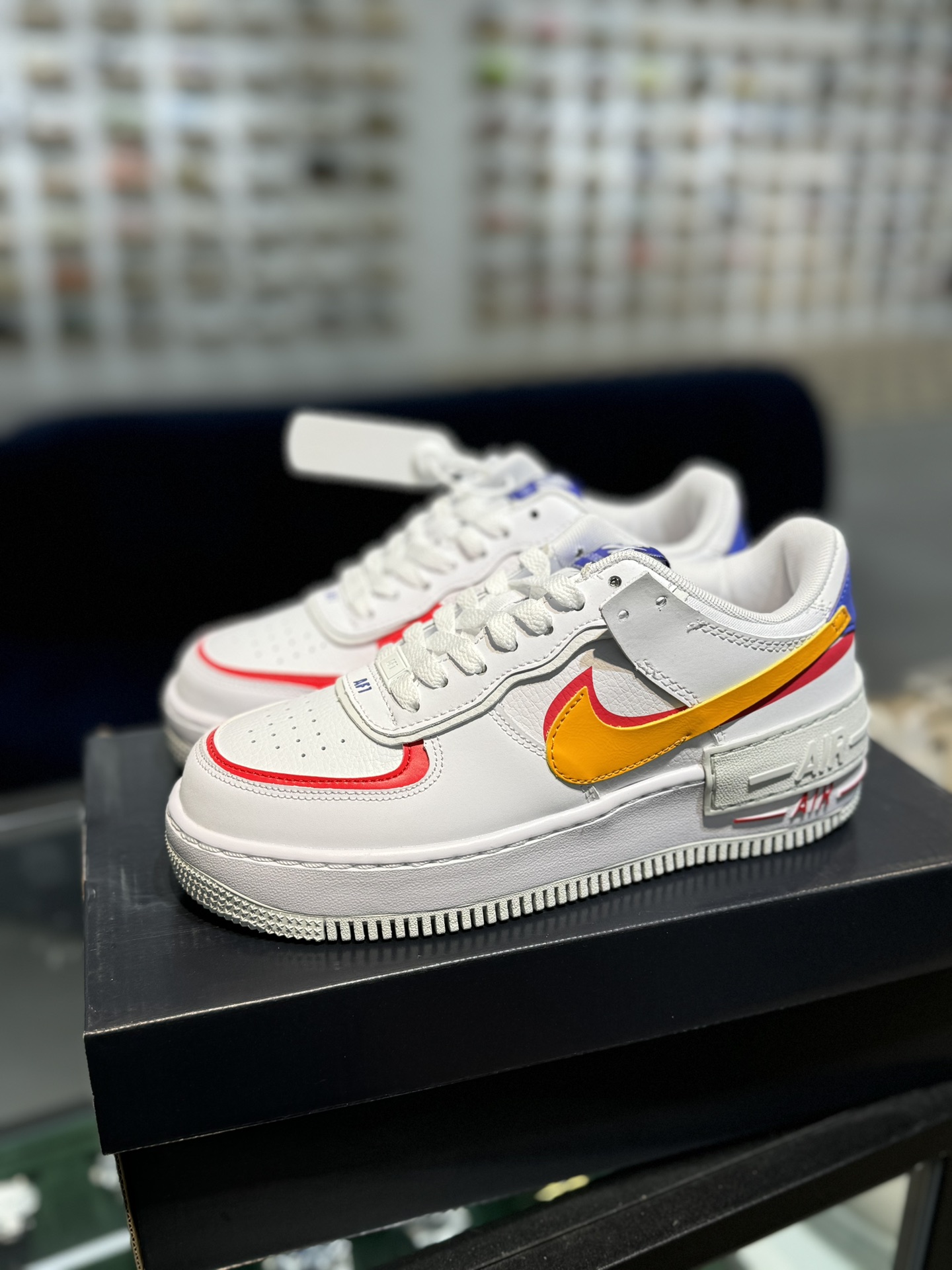 A空军！马卡龙系列第29色白黄红NikeAIRForce1Shadow空军一号百分百每个配色原鞋开发！P