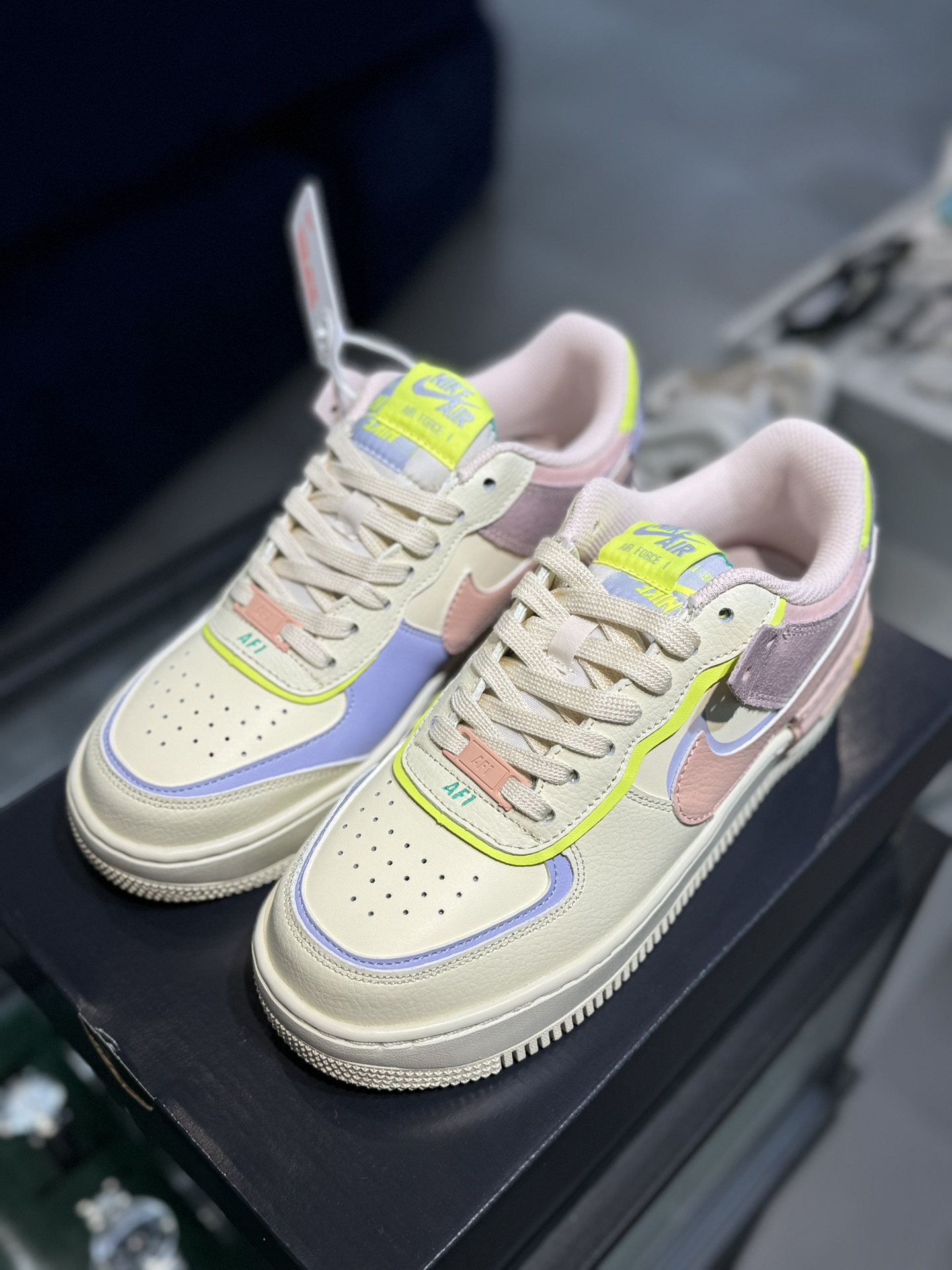 A空军！马卡龙系列第30色柔粉NikeAIRForce1Shadow空军一号百分百每个配色原鞋开发！PT