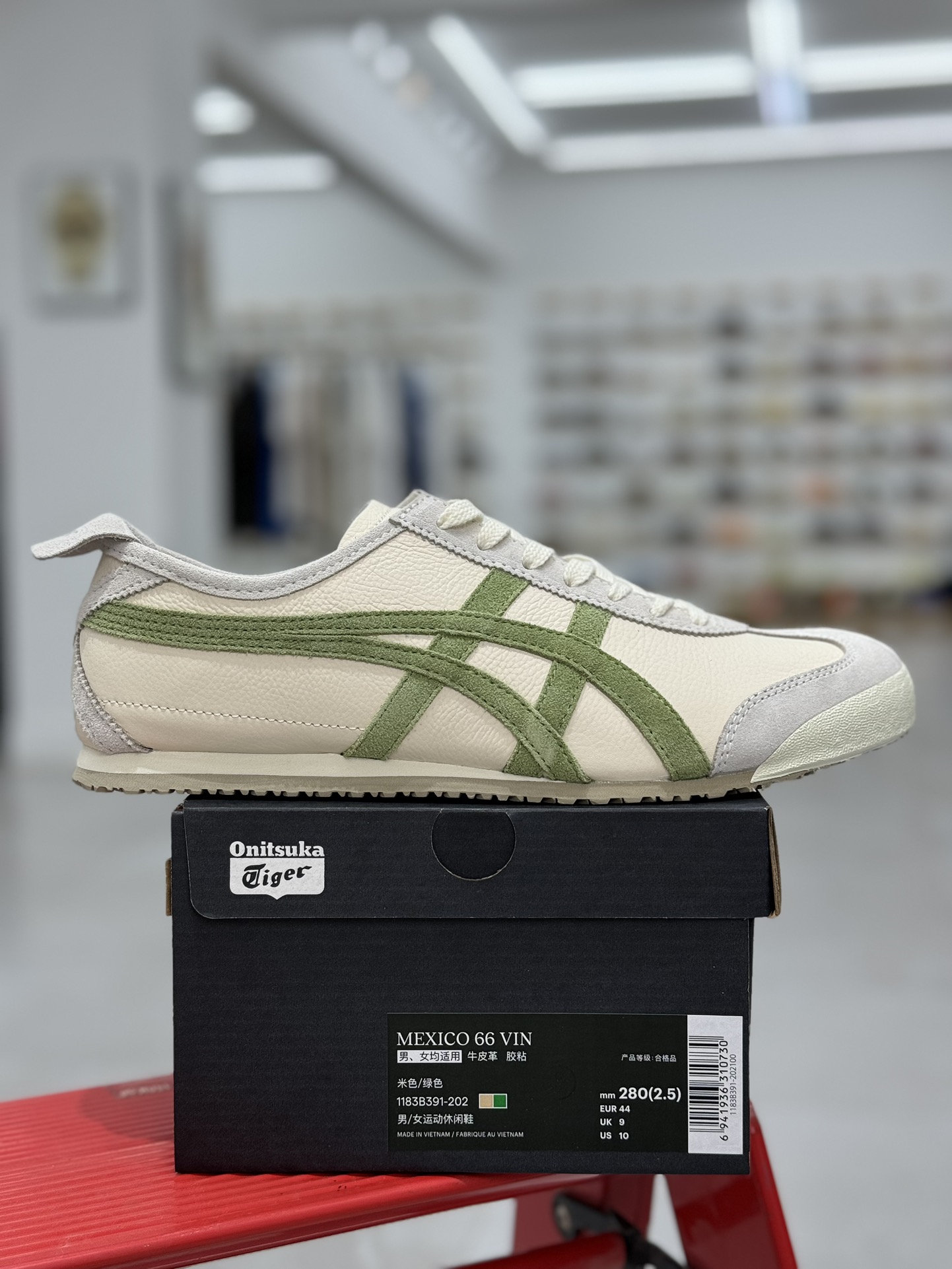 
PK版出货！顶级头层，最强品质！
鬼冢虎 皮革面白嫩绿
ASICS Tiger  Mexico 66 