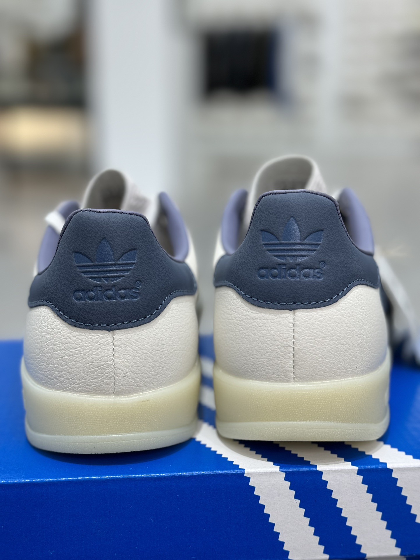 XJ版极致性价比！阿迪T字德训鞋白蓝Adidas/阿迪达斯GazelleSAMBA桑巴板鞋顶级细节超高清