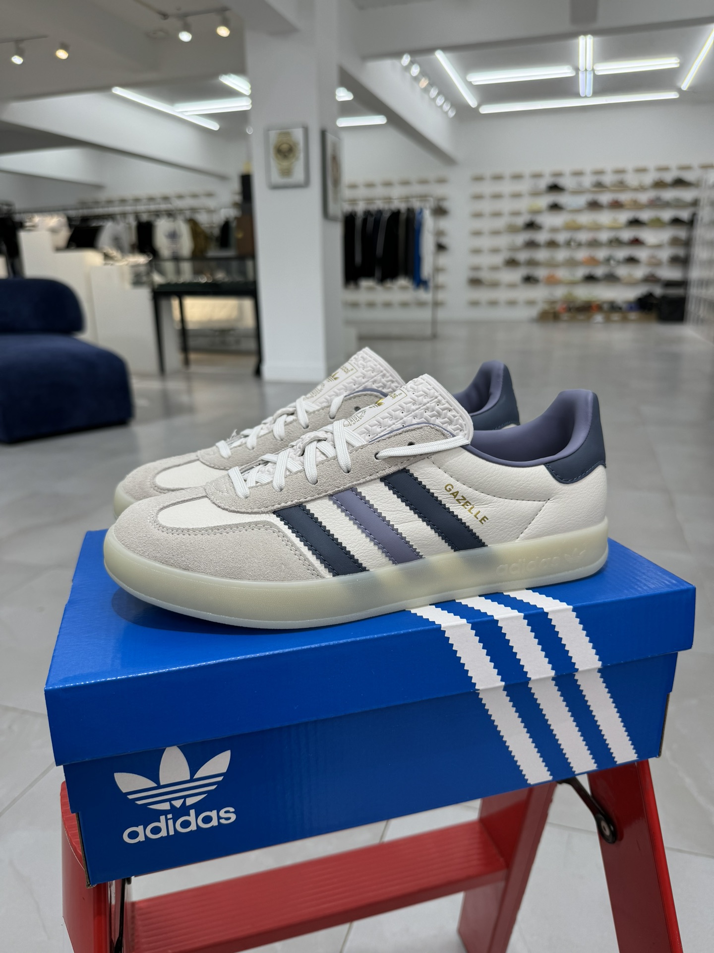 XJ版极致性价比！阿迪T字德训鞋白蓝Adidas/阿迪达斯GazelleSAMBA桑巴板鞋顶级细节超高清