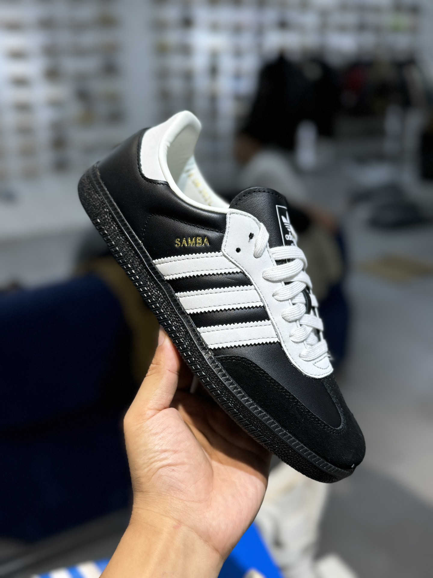 AdidasOriginalsSamba桑巴德训鞋T字鞋原版原楦原材99.999%还原度鞋带都是原厂的系