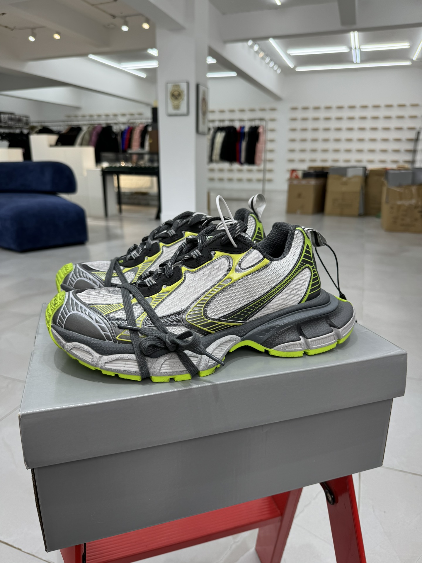 GT版3XL 第41色 灰黄绿BALENCIAGA 3XL Sneakers 巴黎世家十代正确手工做旧+