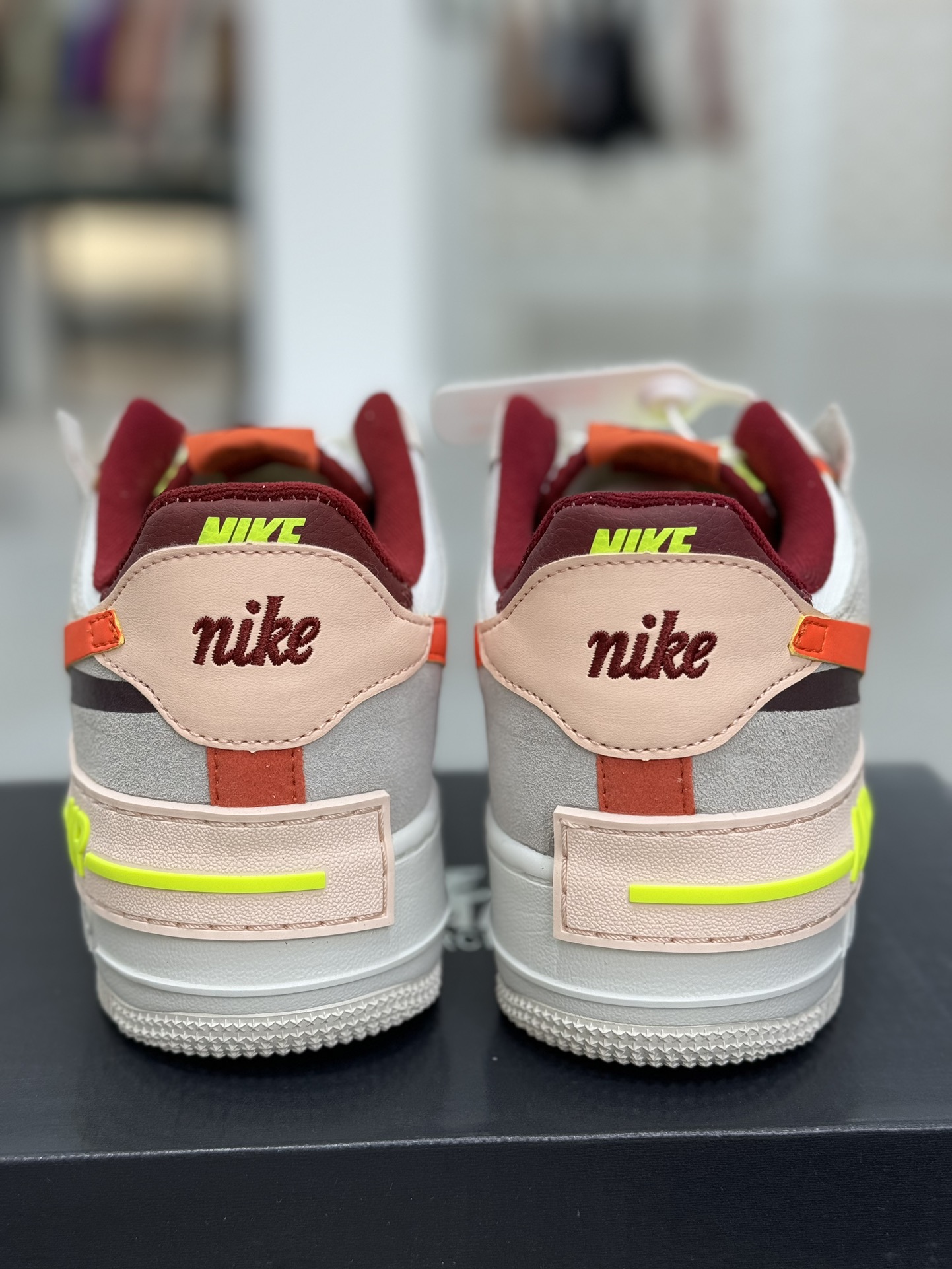 空军！马卡龙系列第43色白橙粉NikeAIRForce1Shadow空军一号百分百每个配色原鞋开发！PT