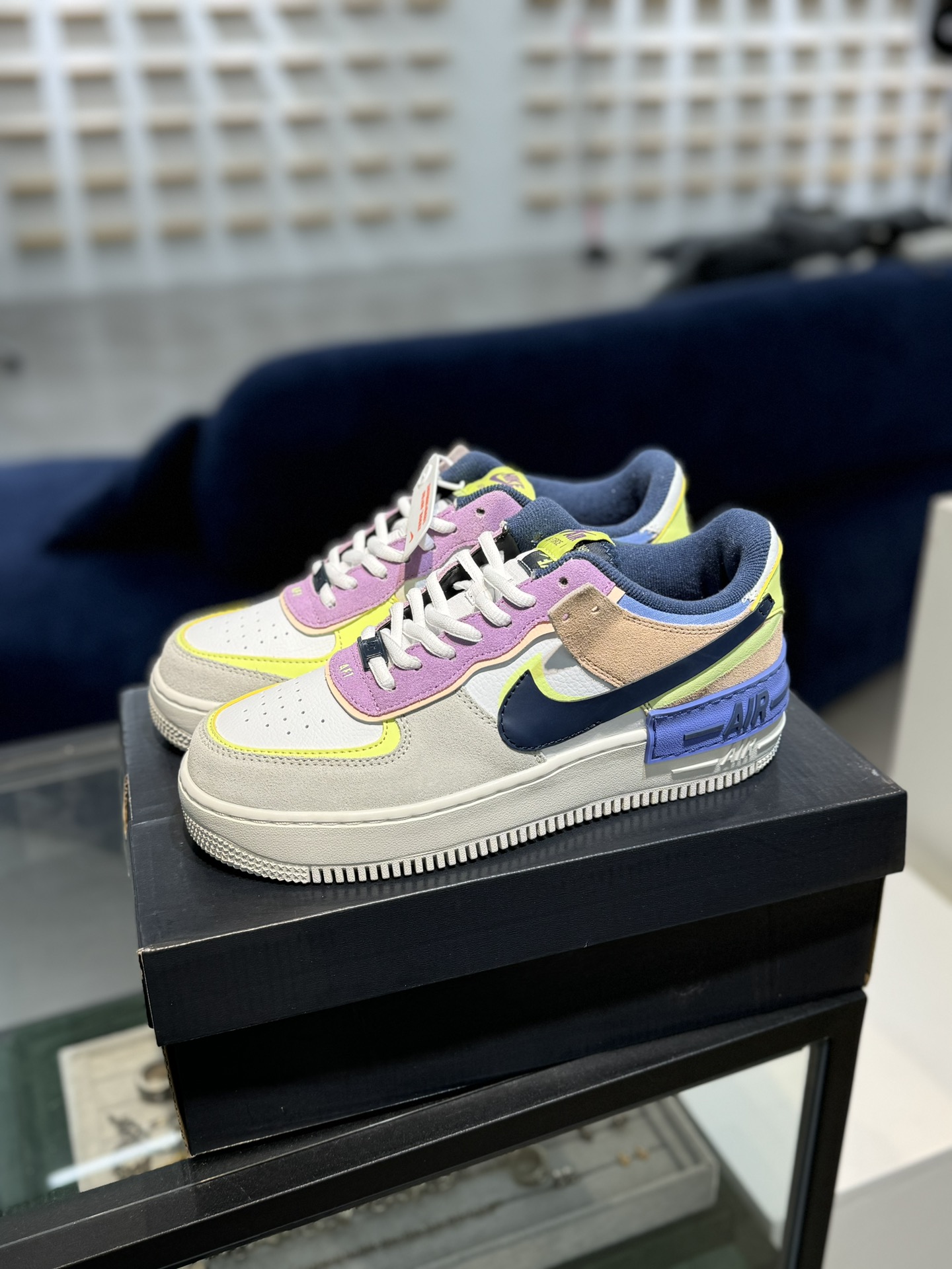 空军！马卡龙系列第44色黑黄粉NikeAIRForce1Shadow空军一号百分百每个配色原鞋开发！PT