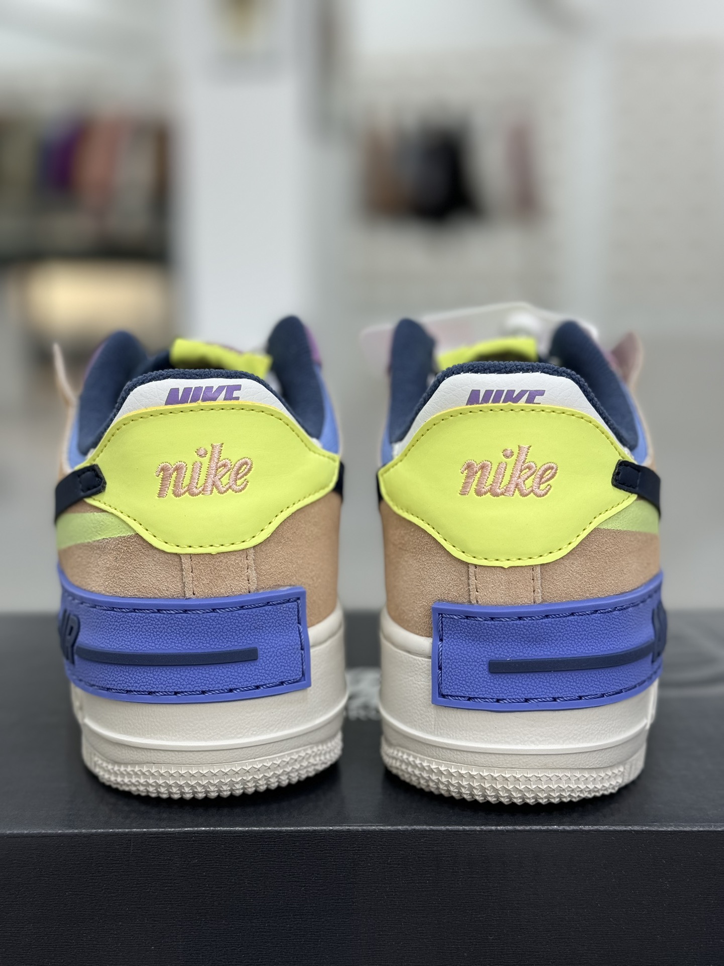 空军！马卡龙系列第44色黑黄粉NikeAIRForce1Shadow空军一号百分百每个配色原鞋开发！PT