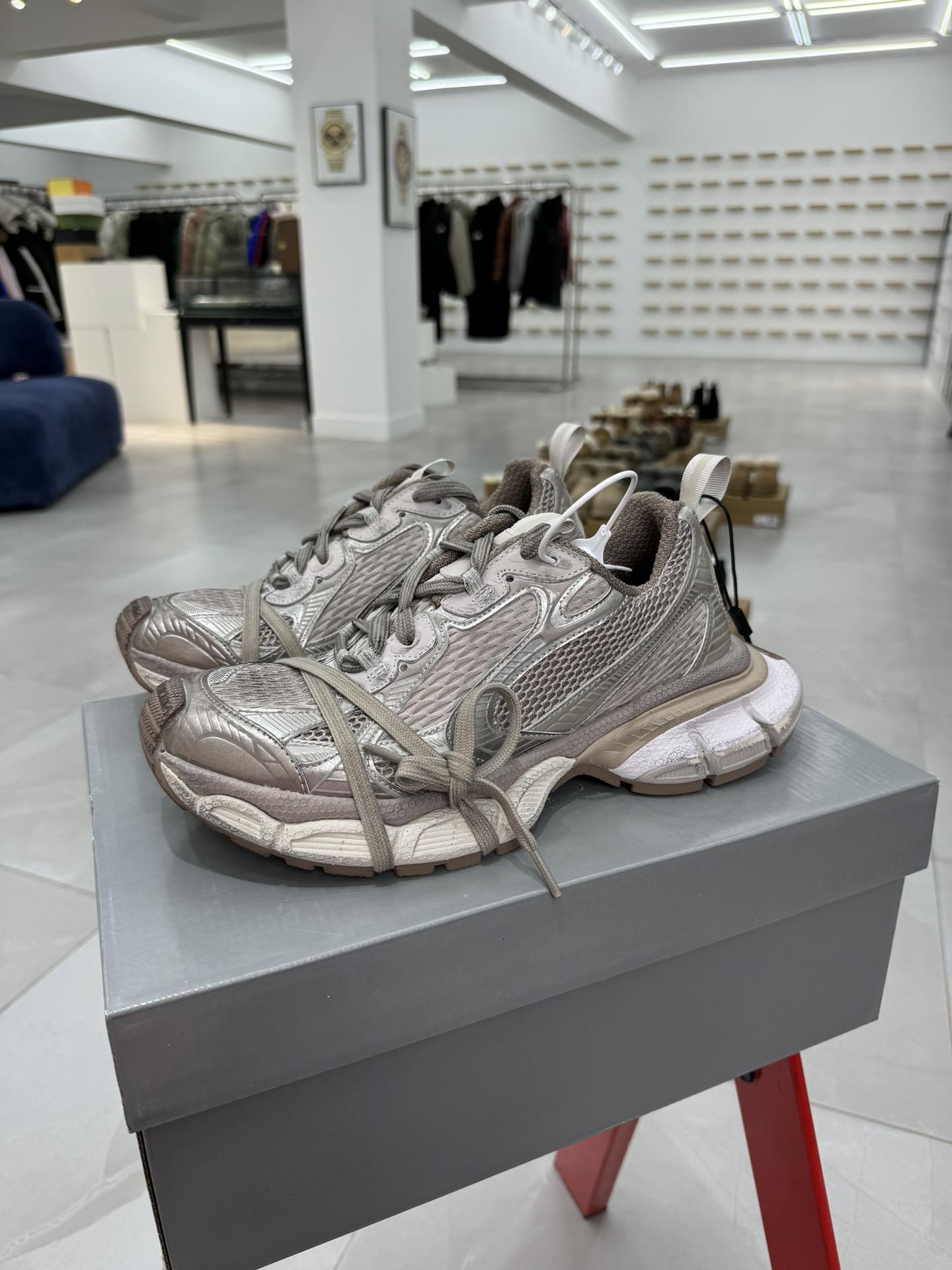 GT版3XL 第44色 棕色BALENCIAGA 3XL Sneakers 巴黎世家十代正确手工做旧+磨