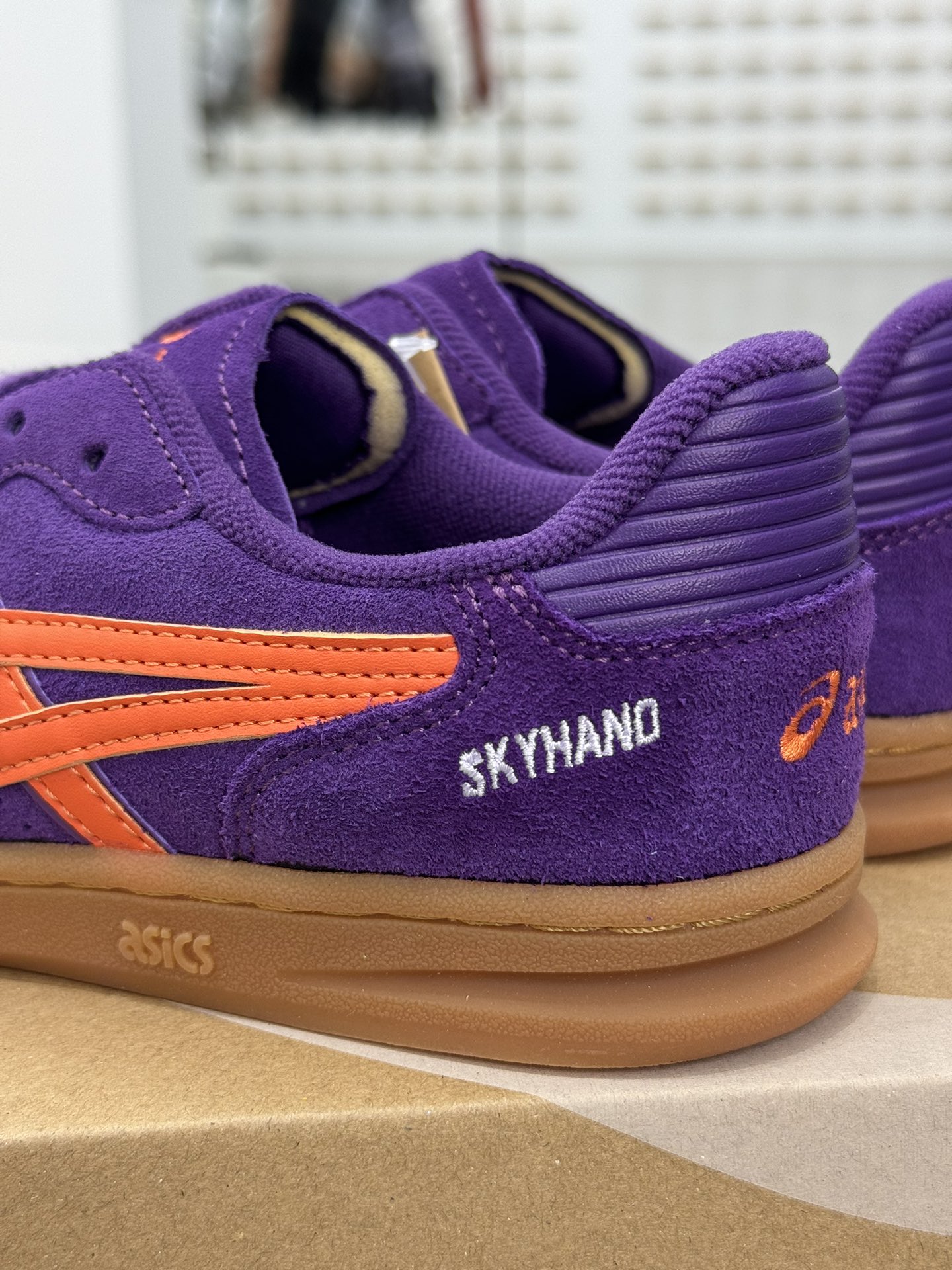 HAYxAsicsSkyhandOG复古板鞋紫橙生胶货号1203A452-500Size36-45