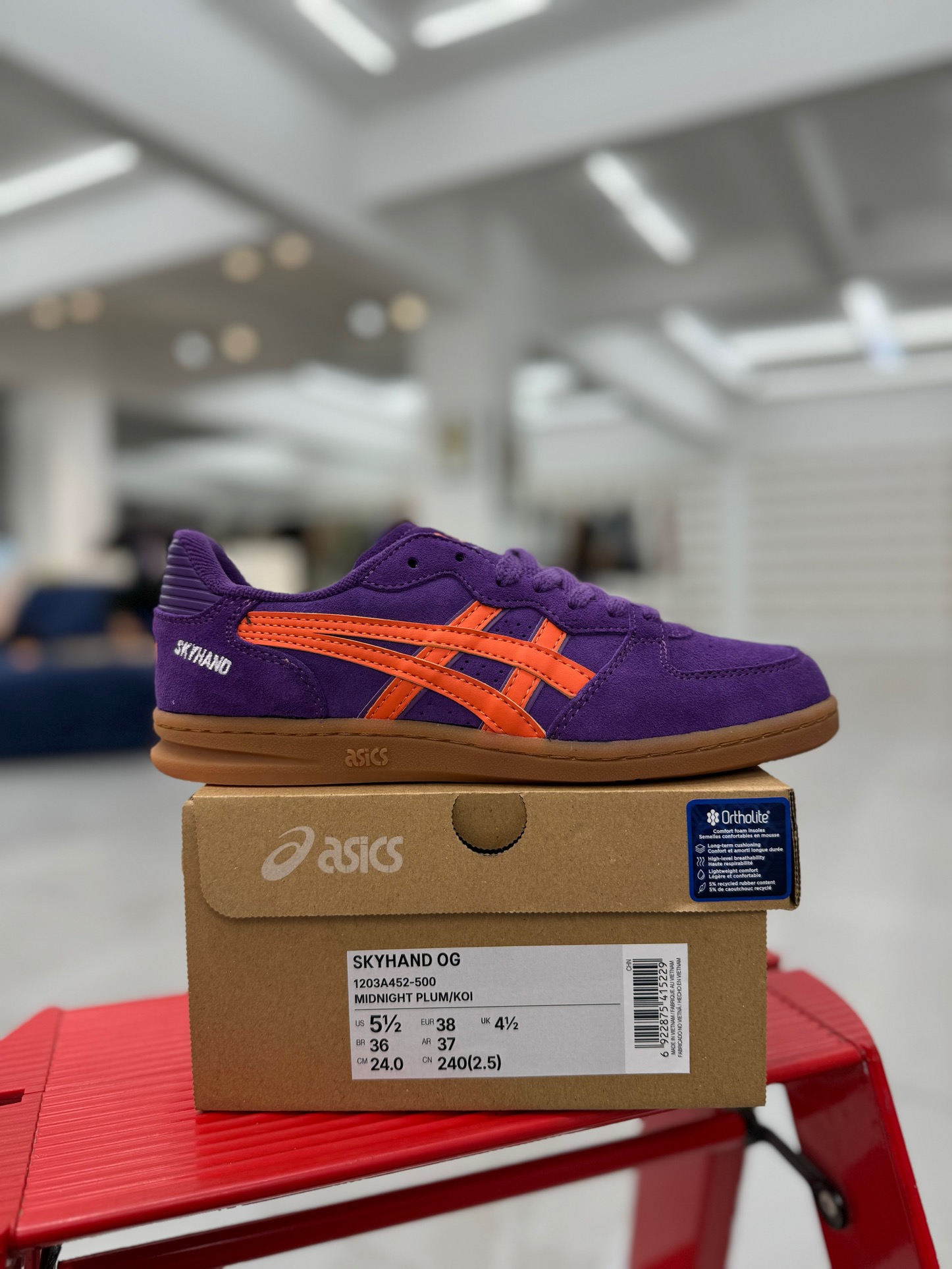HAYxAsicsSkyhandOG复古板鞋紫橙生胶货号1203A452-500Size36-45