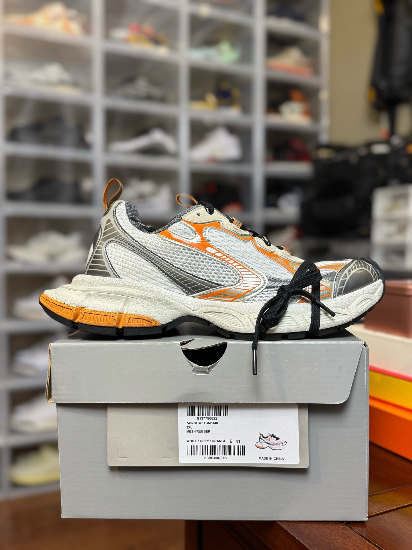 GT版3XL 第50色 灰橙Balenciaga巴黎世家3XL Sneakers 巴黎世家十代正确手工做