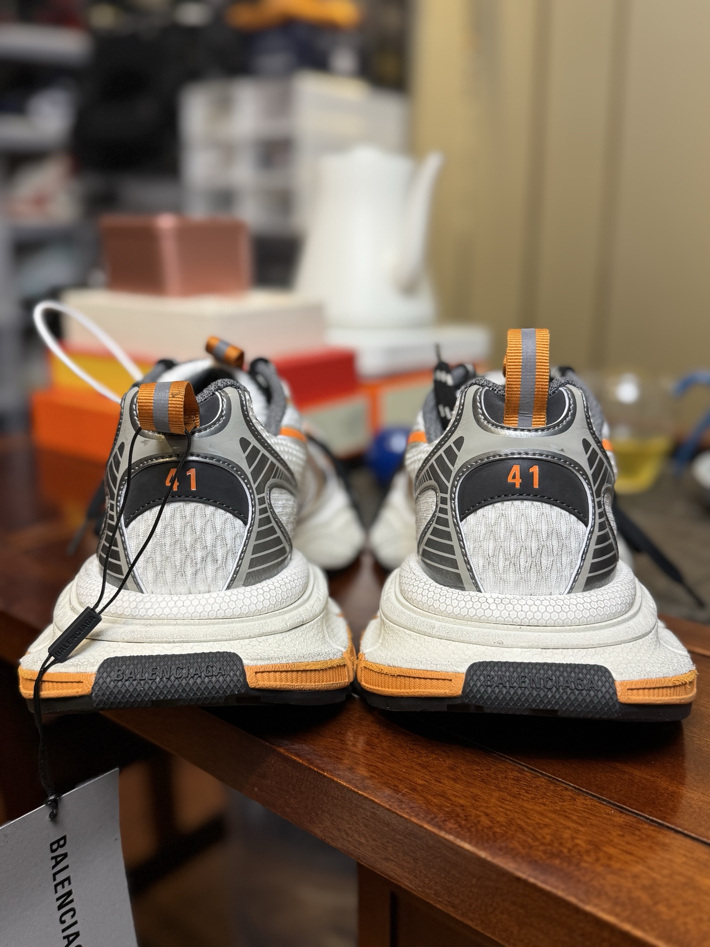 GT版3XL 第50色 灰橙Balenciaga巴黎世家3XL Sneakers 巴黎世家十代正确手工做