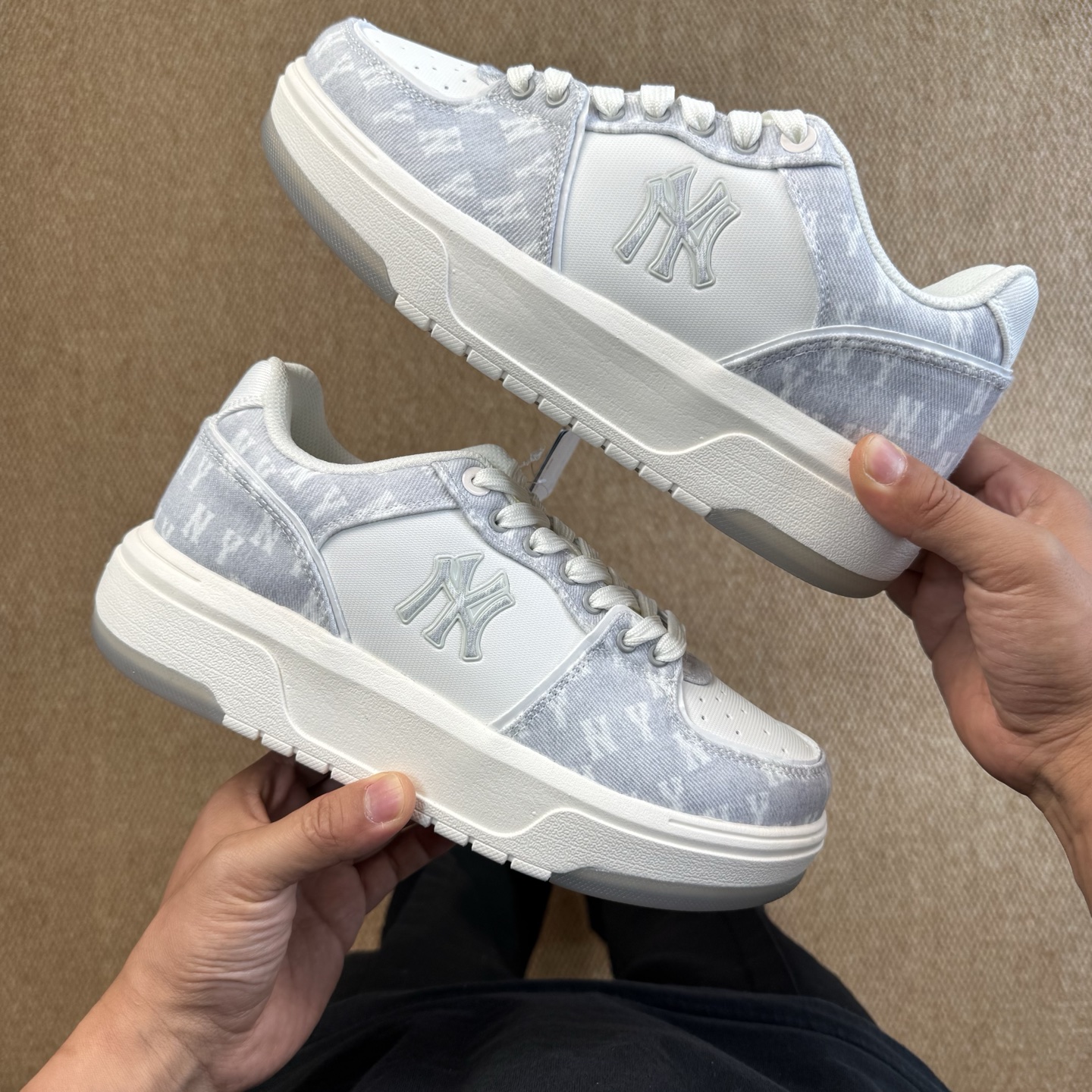 [MLB Series]MLBChunkyLiner senior shoes height-increasing platform sole skate