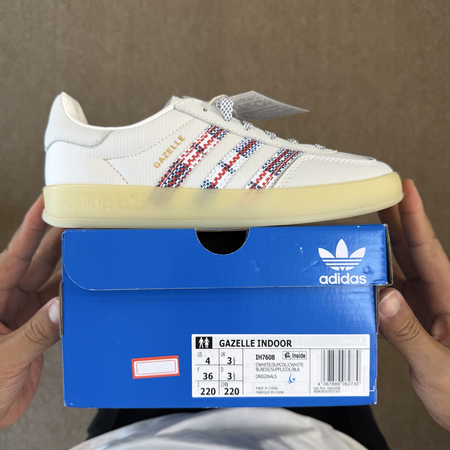  
XJ版 极致性价比！阿迪T字德训鞋：白色网布
Adidas/阿迪达斯 Gazelle 桑巴板鞋sam
