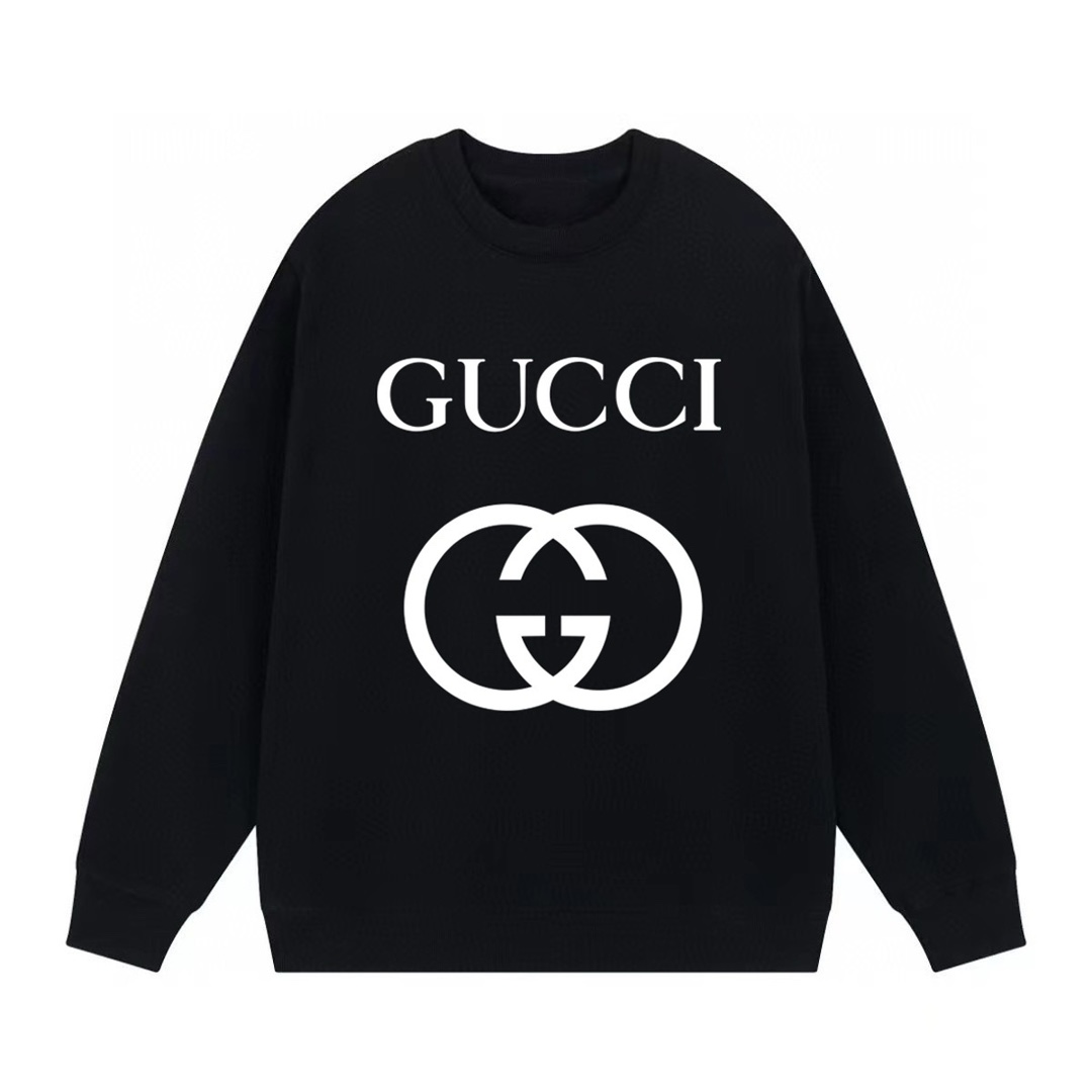 Gucci 2023 Letter Print Crew Neck Sweatshirt Original Fabric - Unisex