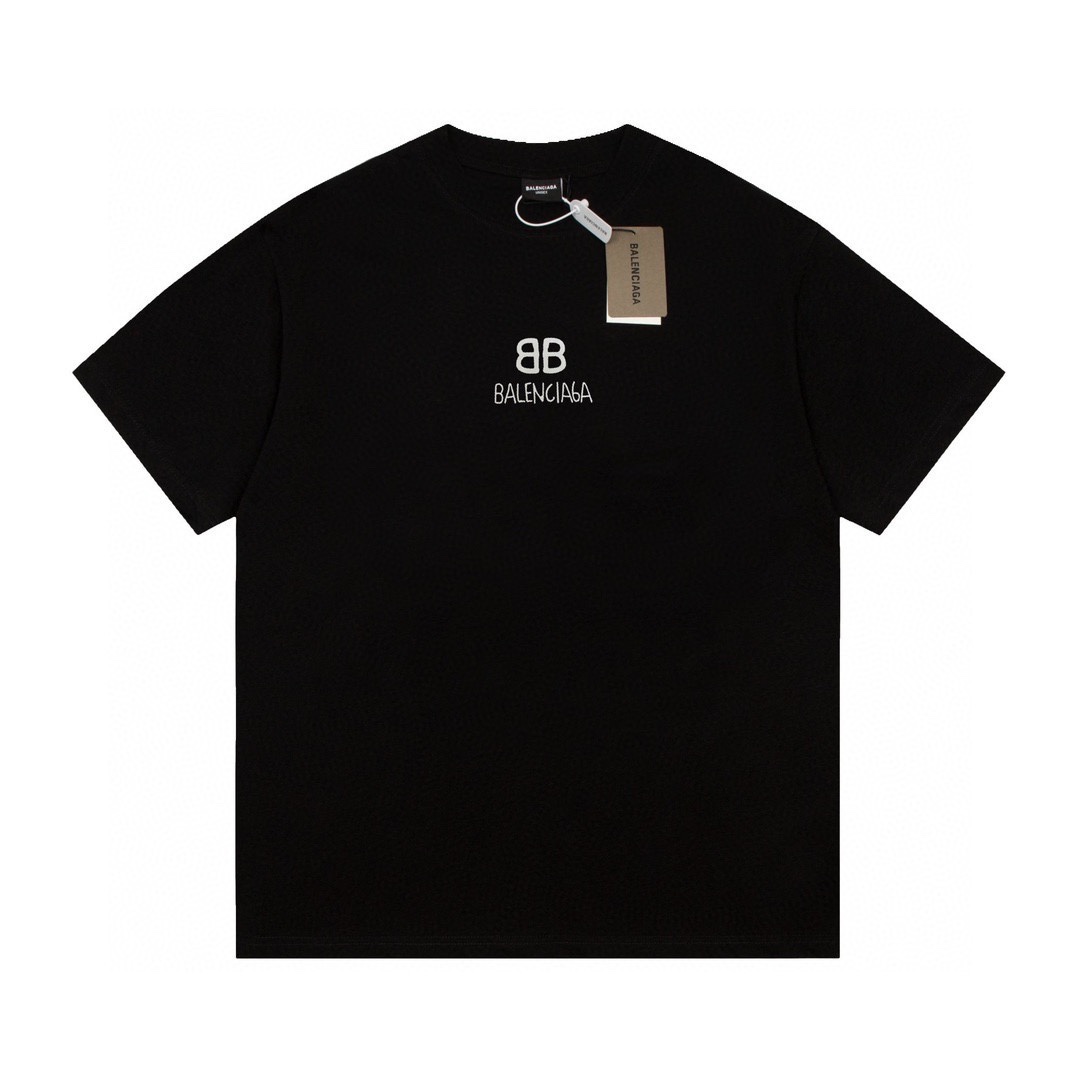 Balenciaga Clothing T-Shirt Printing Cotton Double Yarn Short Sleeve