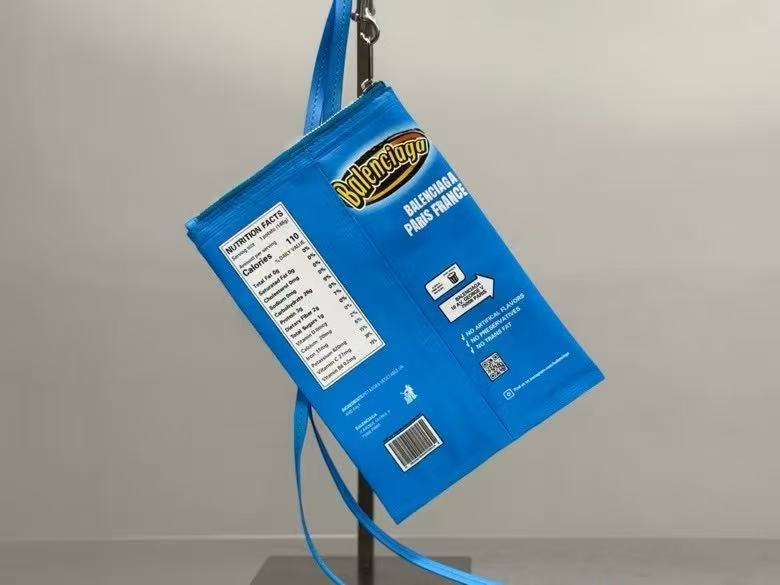 Balenciaga Style Blue Leather Bag Lookbook Reference image 2