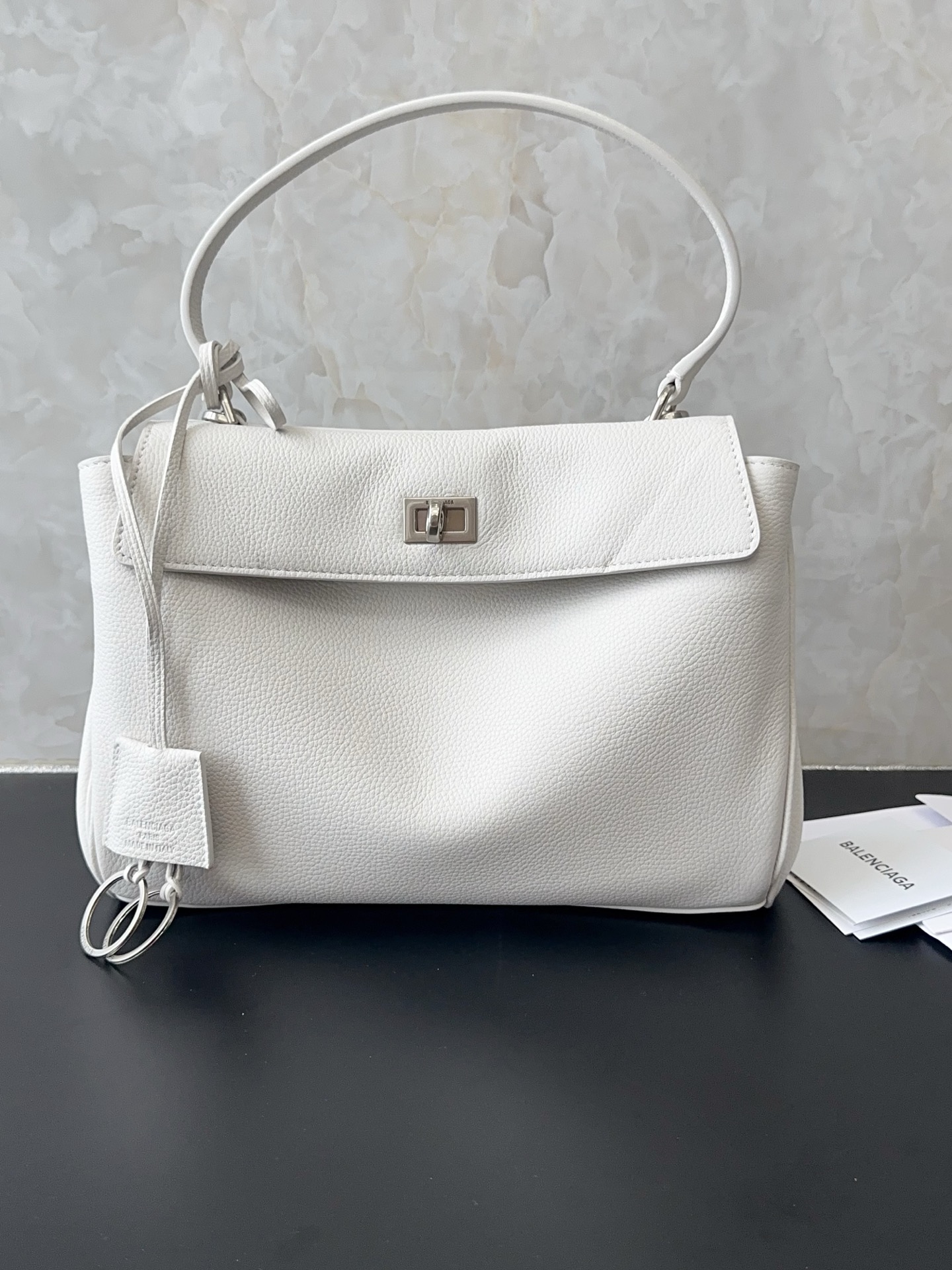 Balenciaga Style White Bag Lookbook Reference image 1