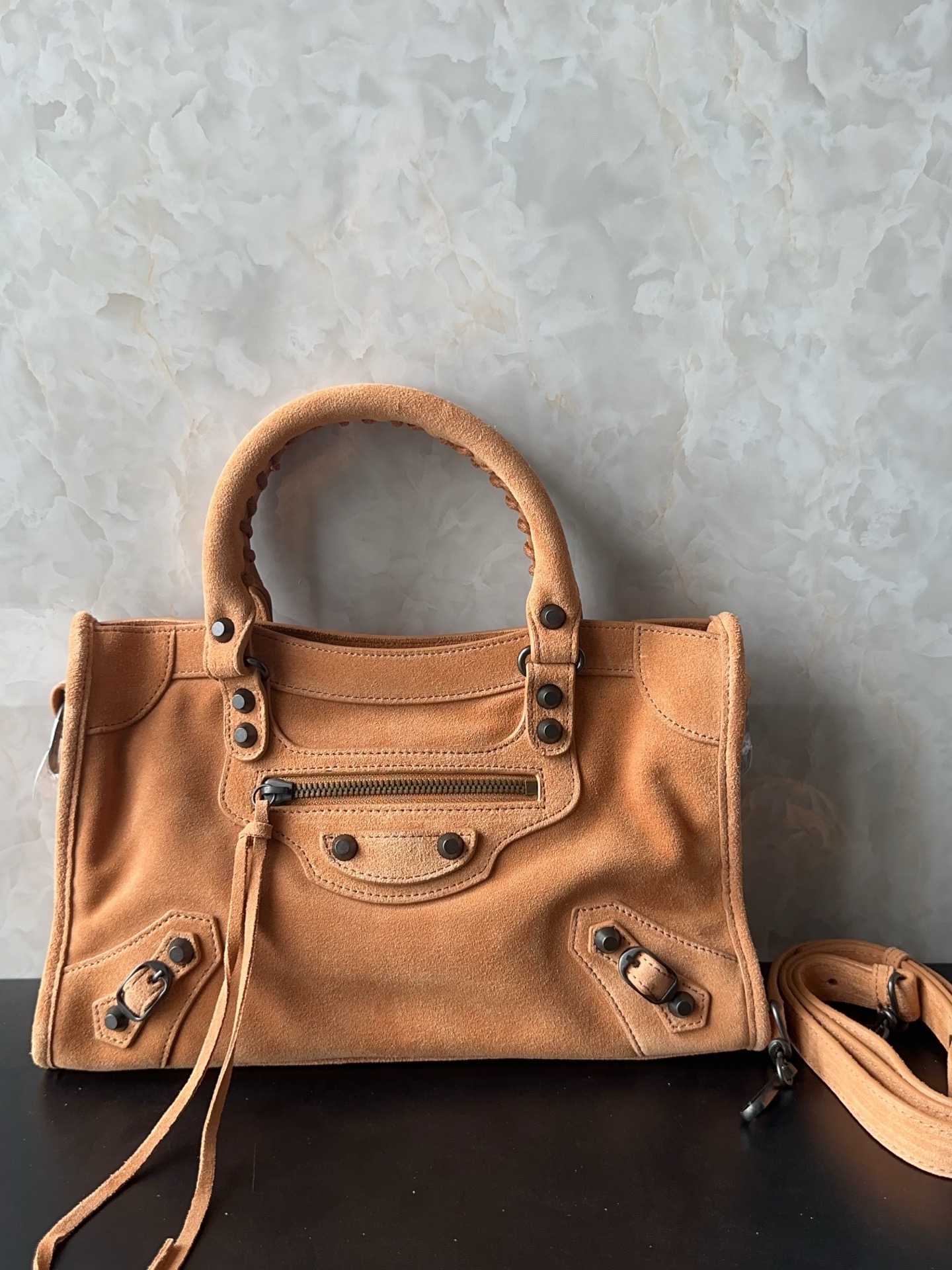 Balenciaga Style Beige Card Holder Lookbook Reference image 1