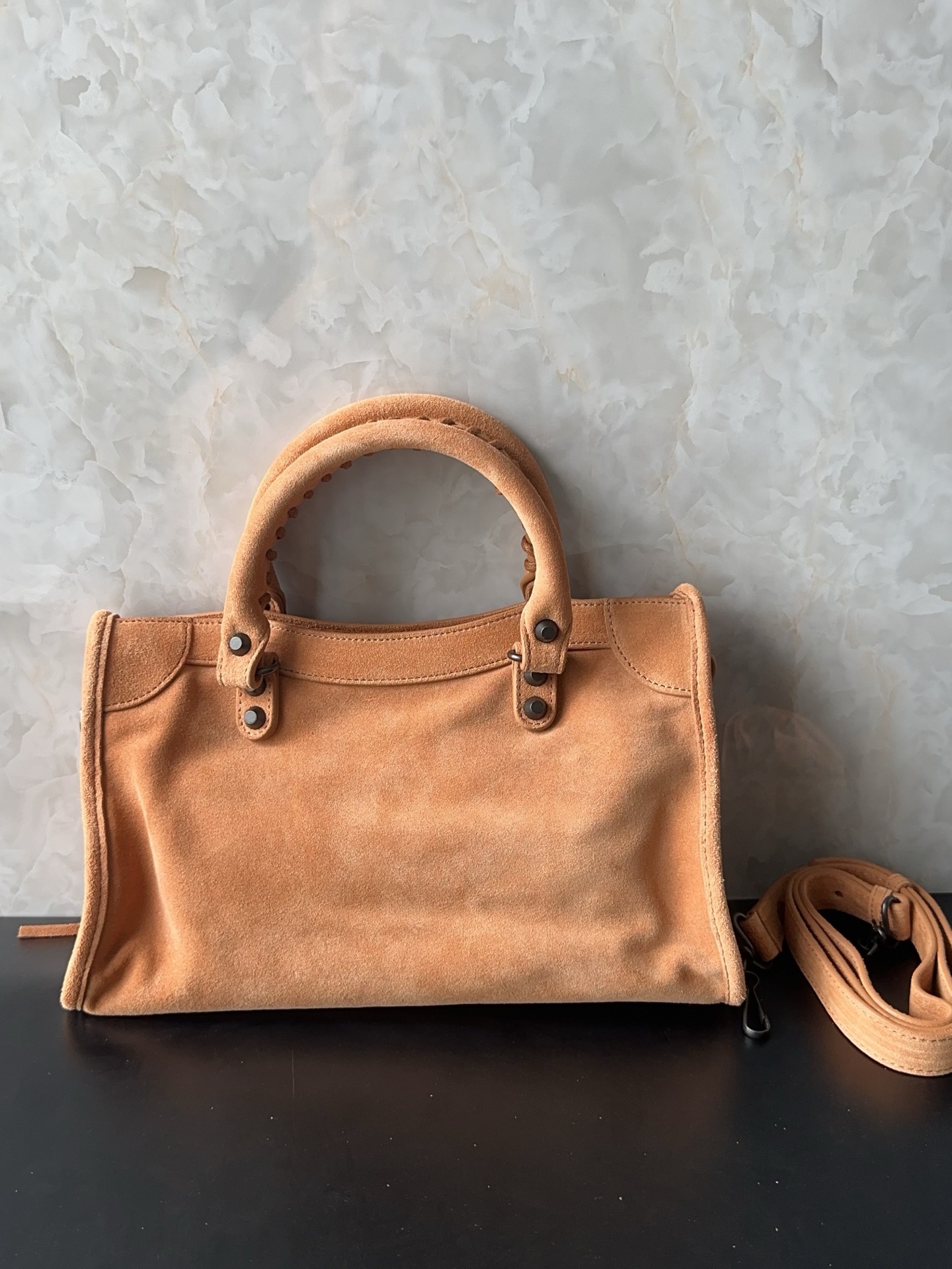 Balenciaga Style Beige Card Holder Lookbook Reference image 2