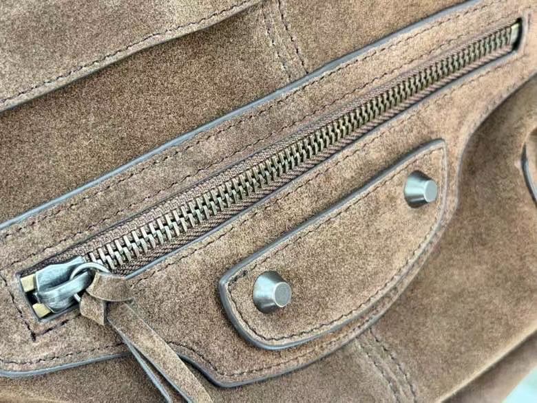 Balenciaga Style Brown Leather Crossbody Bag style reference detail image 8 from source 776318