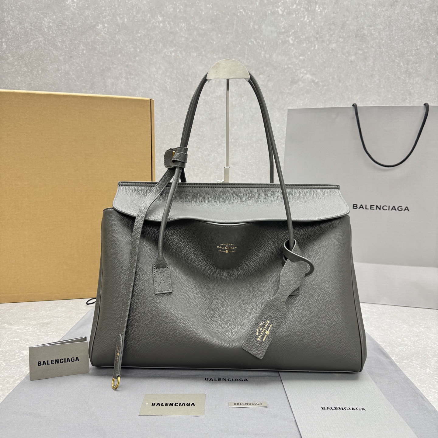 Balenciaga Carry All Khaki Brown Handbag