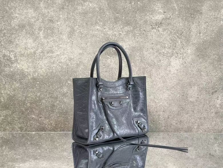 Balenciaga Style Grey Leather Tote Bag style reference detail image 3 from source 776285