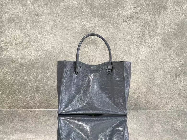 Balenciaga Style Grey Leather Tote Bag style reference detail image 2 from source 776285