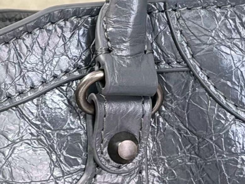 Balenciaga Style Grey Leather Tote Bag style reference detail image 7 from source 776285