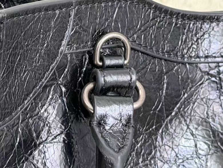 Balenciaga Style Black Leather Tote Bag style reference detail image 9 from source 776286