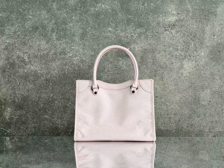 Balenciaga Style Pink Leather Tote Bag style reference detail image 2 from source 776287
