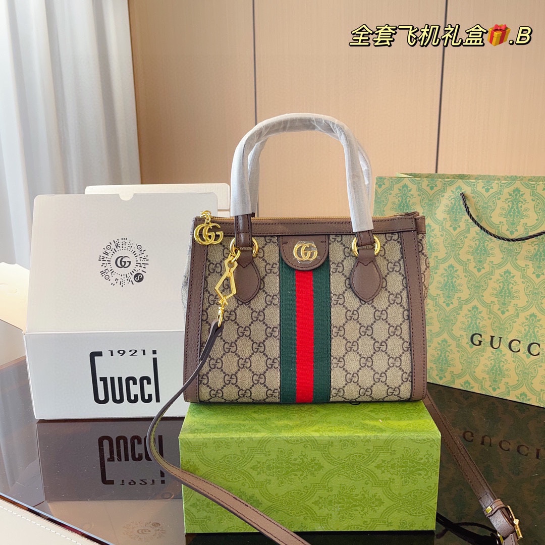 Gucci Torby Torebki Płótno Skóra krowia