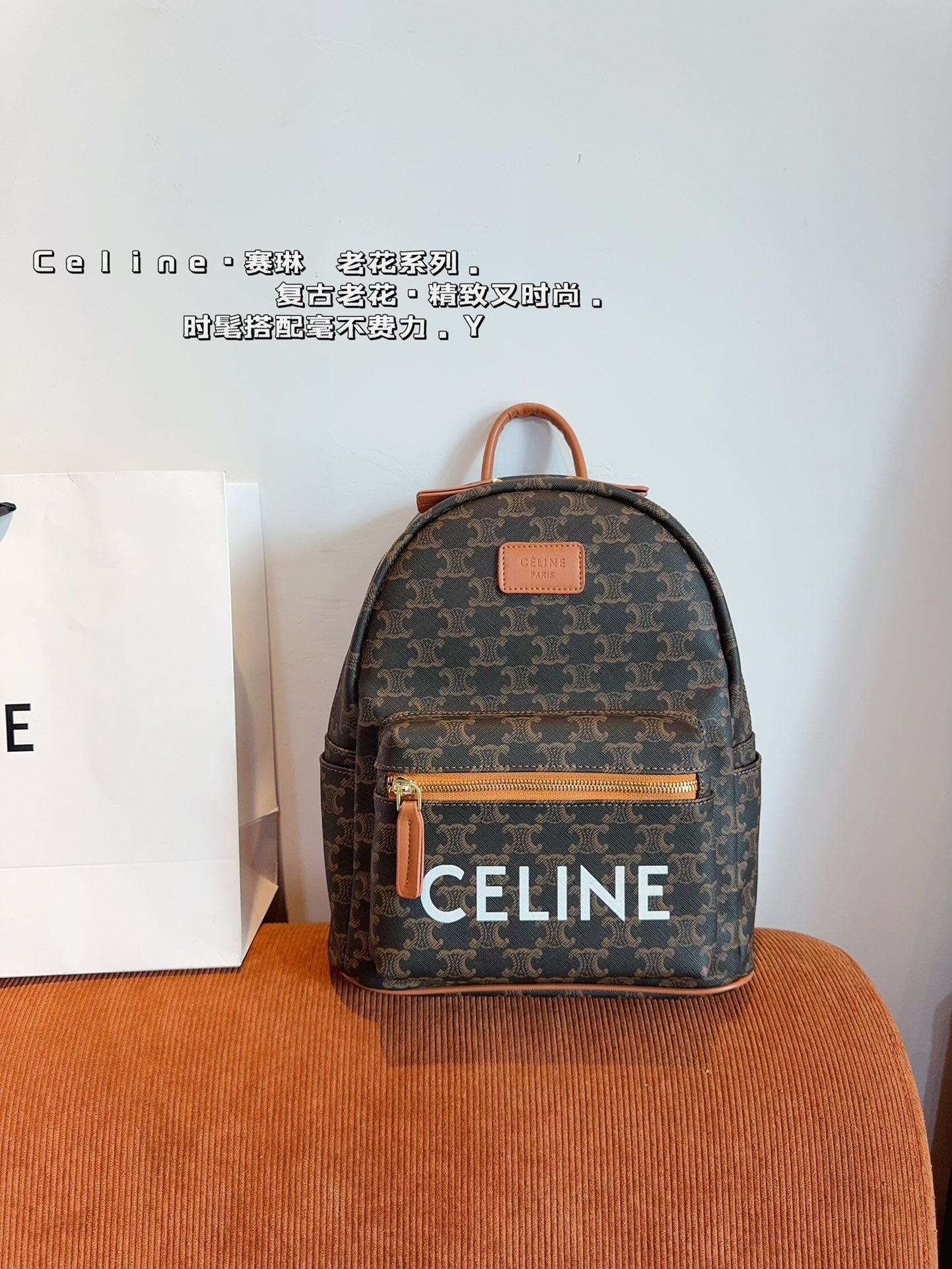 Vendre des concepteurs de luxe en ligne
 Celine sacs Sac À Dos Triomphe