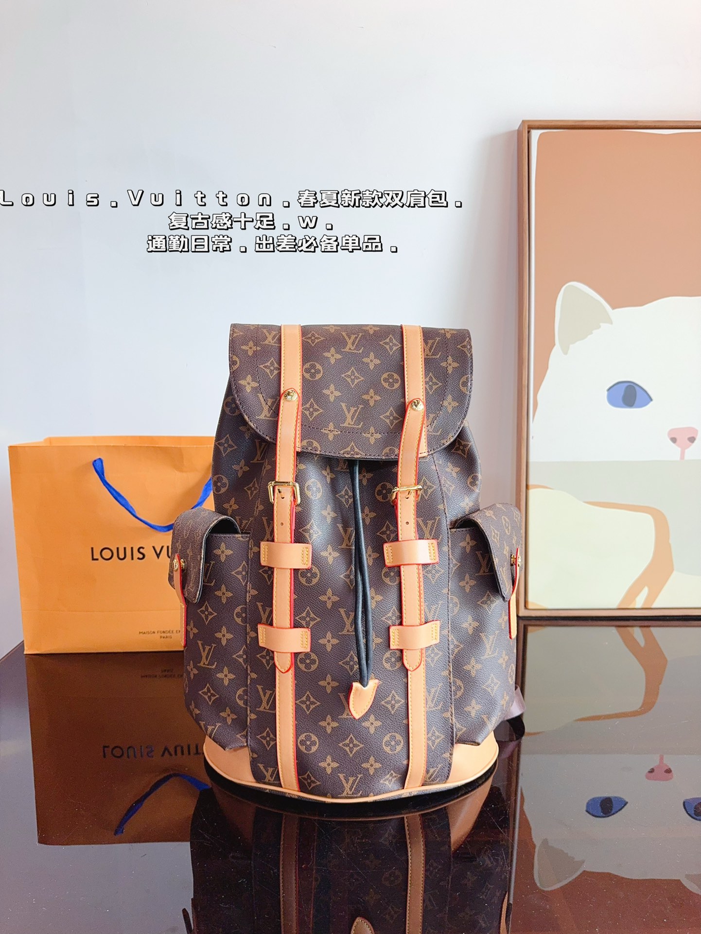 Louis Vuitton LV Christopher Bags Backpack Vintage Casual