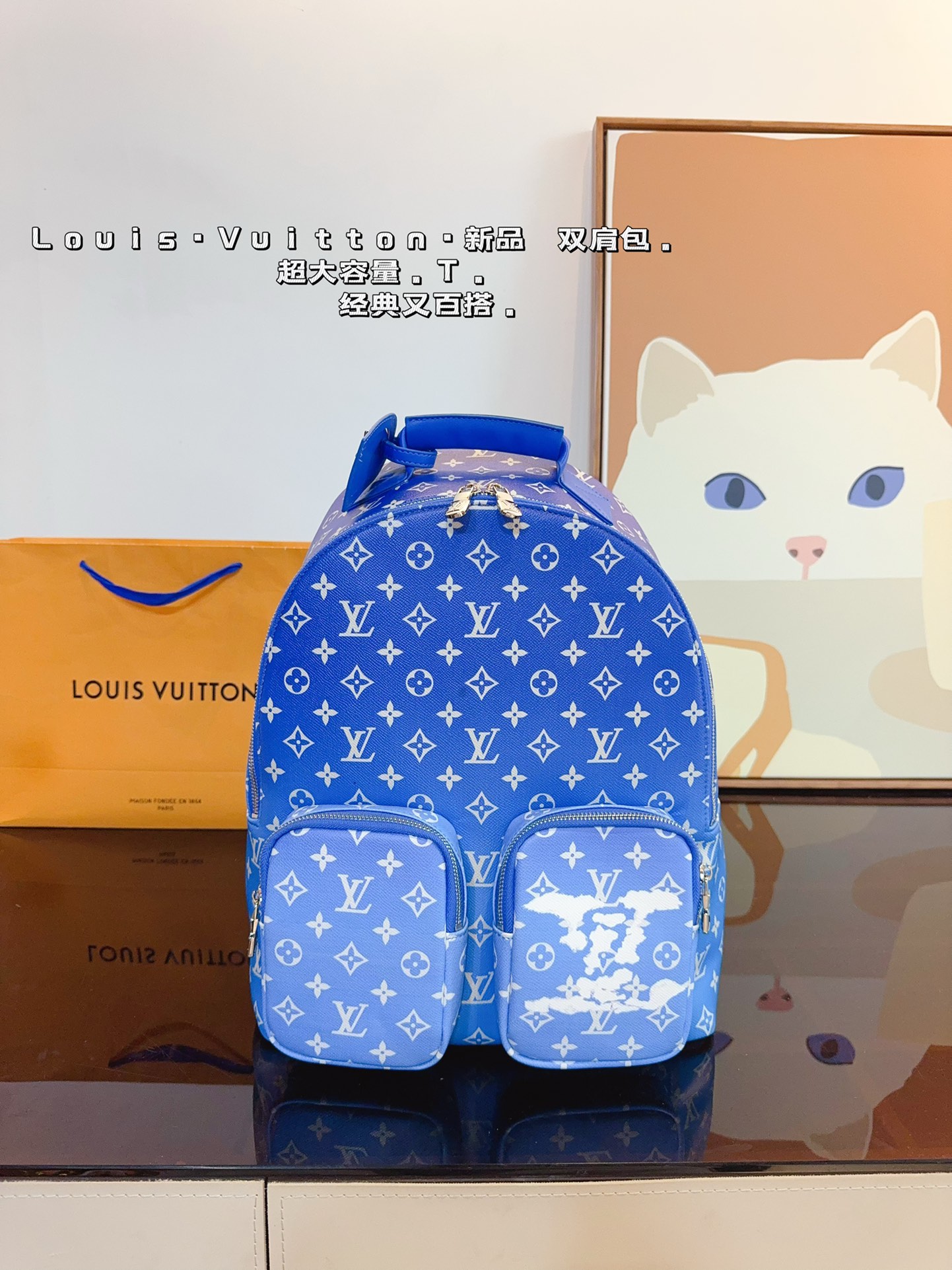 Replik 2024 Perfekter Luxus
 Louis Vuitton Hoch
 Taschen Rucksack Frühlingskollektion Fashion Lässig