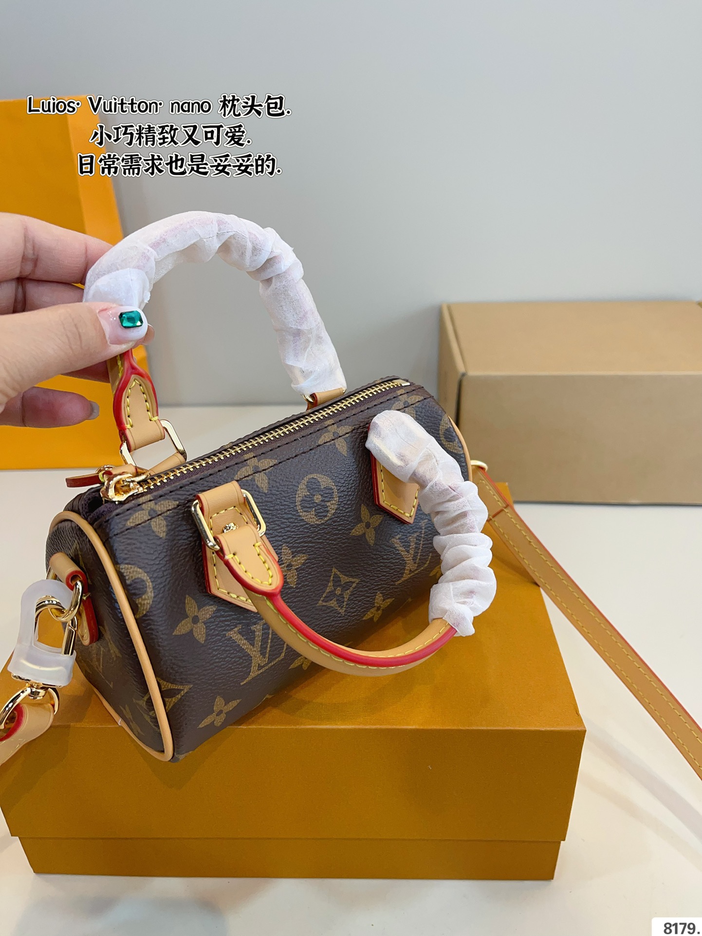 Louis Vuitton Speedy Nano Monogram Canvas Crossbody Bag 9 i1740898847 7832 2