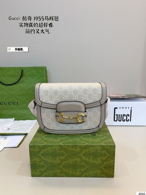 Gucci 1955 Horsebit Saddle Bag with Double Shoulder Strap 1 Gucci 1955 Horsebit Saddle Bag with Double Shoulder Strap