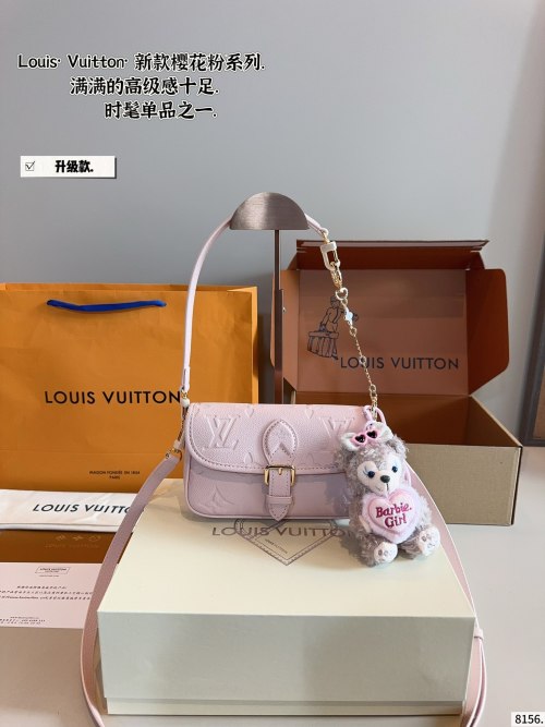 Louis Vuitton Diane Baguette Bag - Sakura Pink, Embossed Leather 1 Louis Vuitton Diane Baguette Bag - Sakura Pink, Embossed Leather