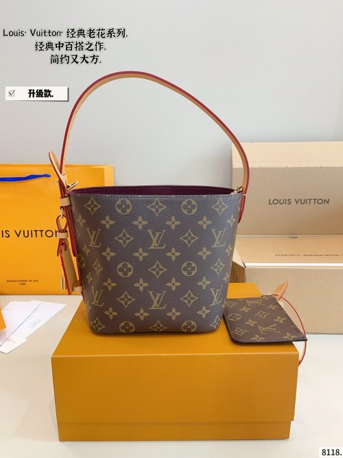 Louis Vuitton All In BB Bucket Bag Monogram Canvas with Gift Box, 17x12x18cm 1 Louis Vuitton All In BB Bucket Bag Monogram Canvas with Gift Box, 17x12x18cm
