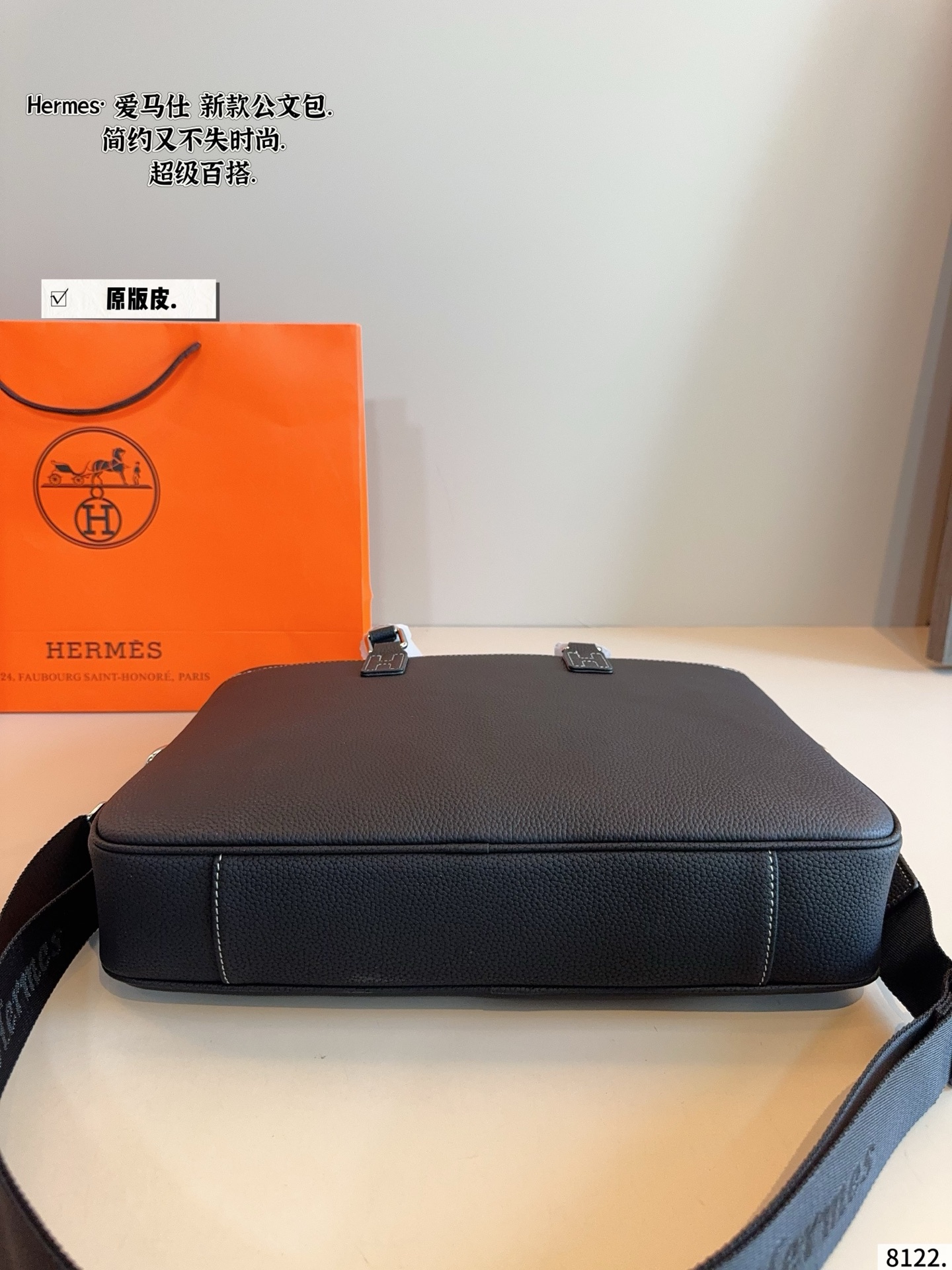 Hermes bag Hermes Hermes Men's Men's logo 37*7*30cm — photo 8