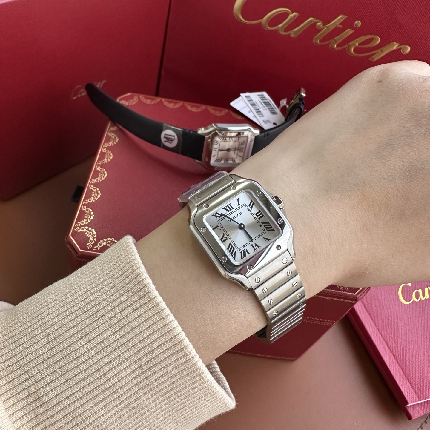 DR SANTOS de Cartier- WSSA0082 27mmx 34mm x7mm 1 - 2 3 smart-link 4 Cartier