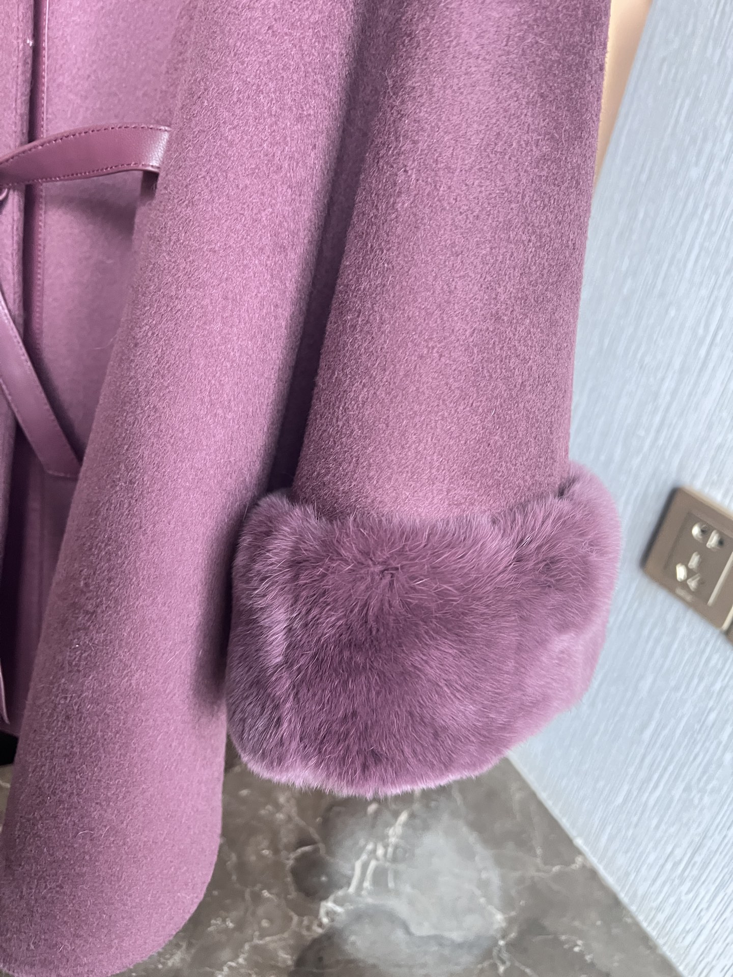 L P Salzburg Cashmere Cape with Lambskin Belt - Soft & Warm 7 i1757051701375 5188 0 9
