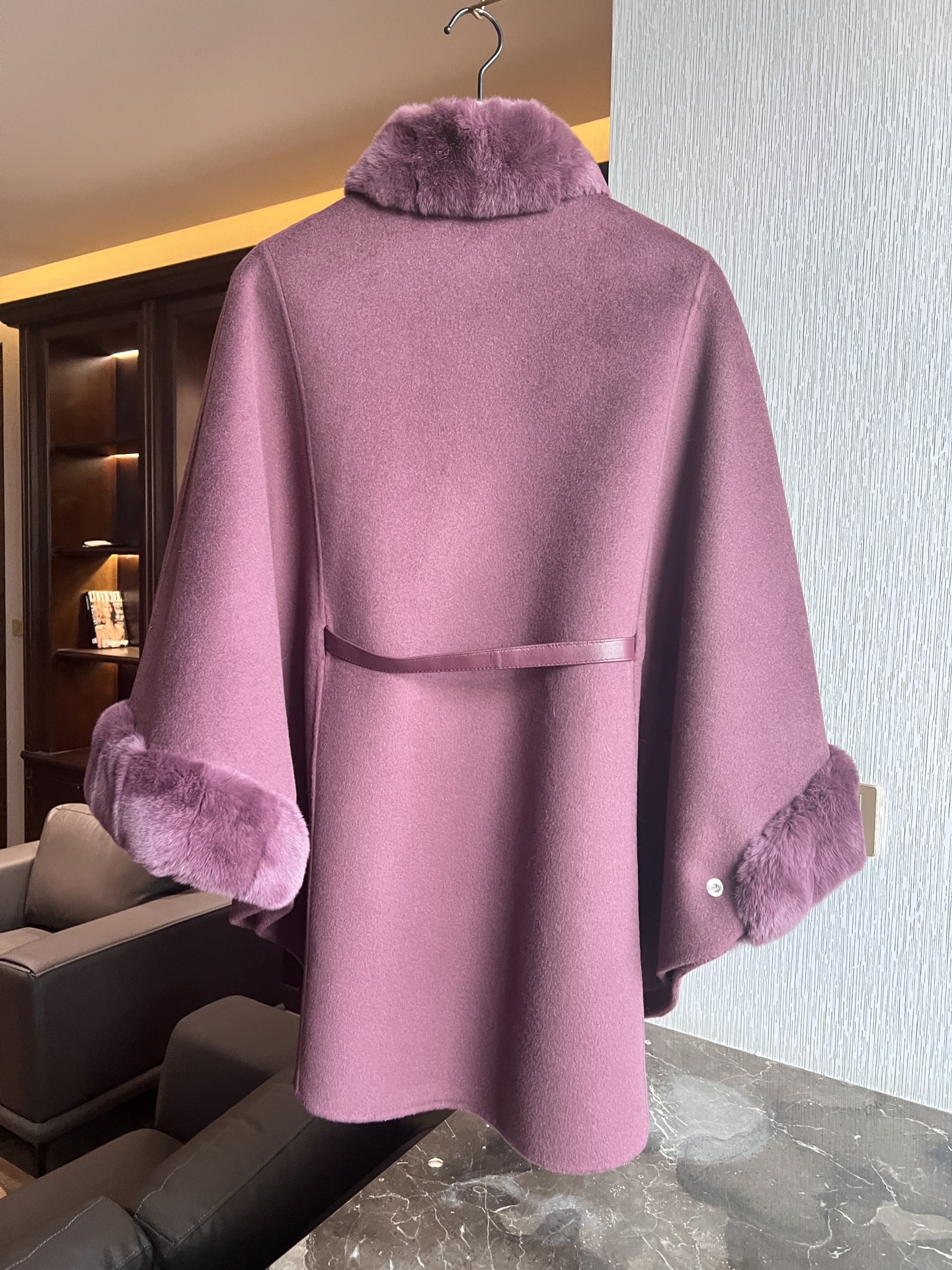 L P Salzburg Cashmere Cape with Lambskin Belt - Soft & Warm 8 i1757051704374 5370 0 10