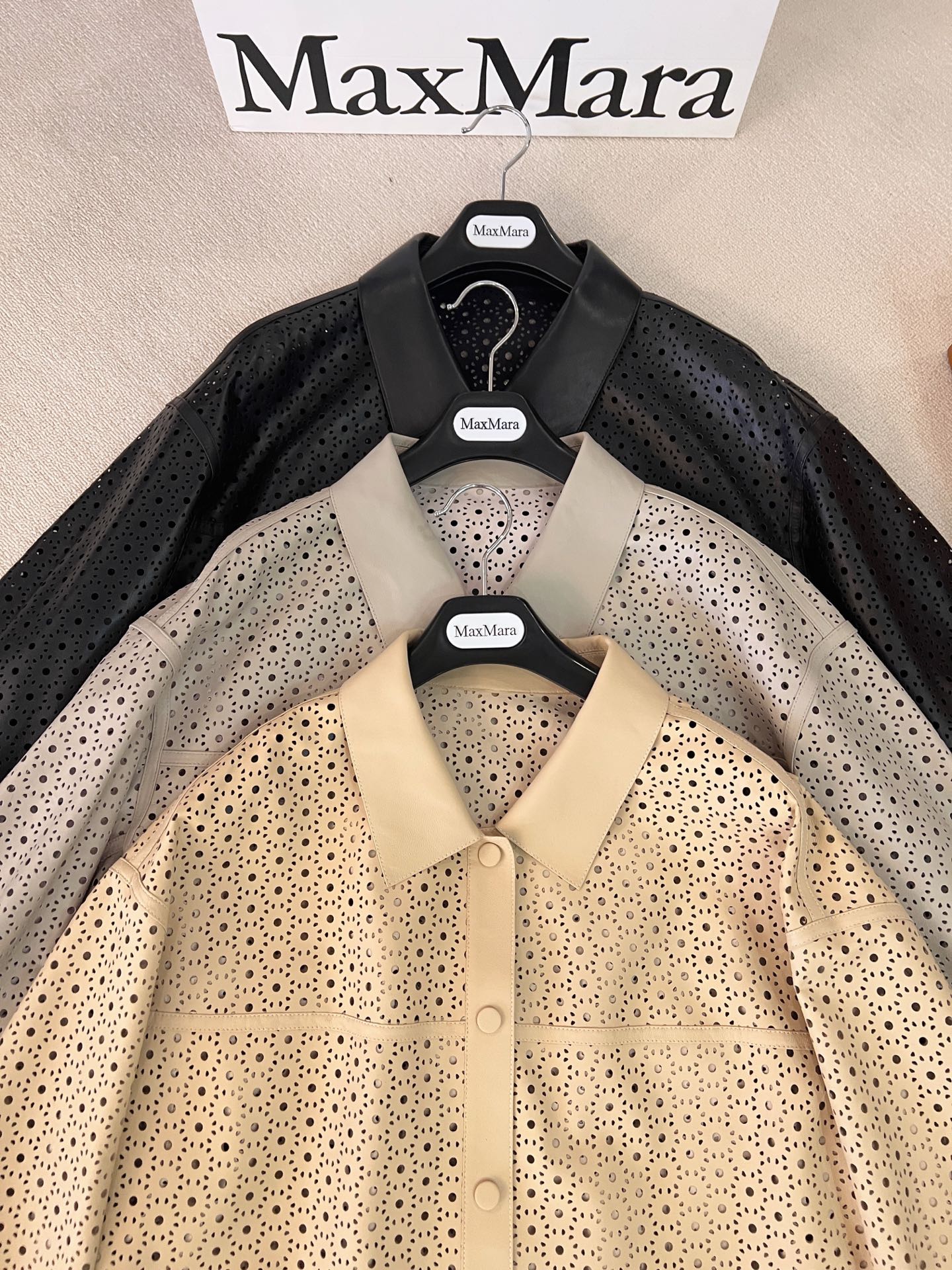 Dior Eyelet Perforated Collared Cropped Jacket