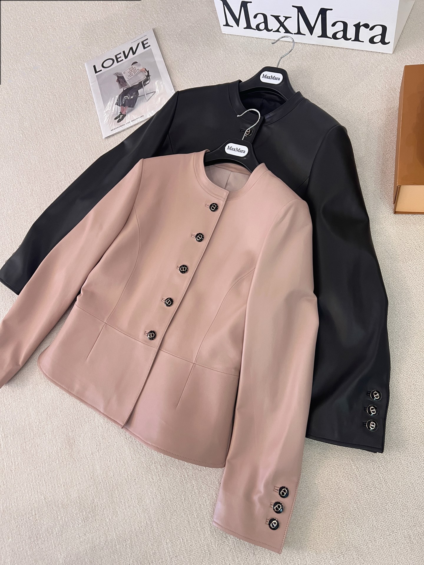 Dior Pink Short Leather Jacket