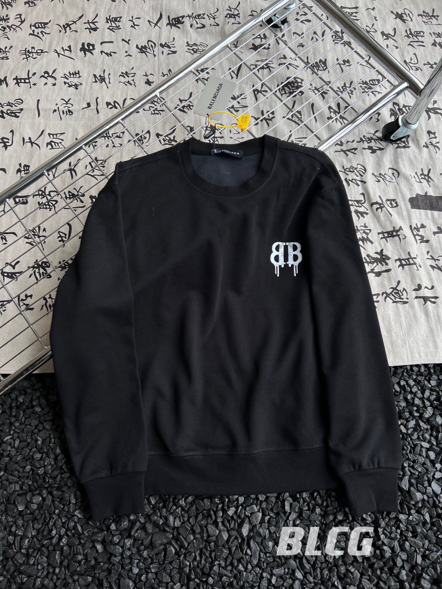 Balenciaga Clothing Sweatshirts Black Doodle Printing Unisex Fall/Winter Collection Casual