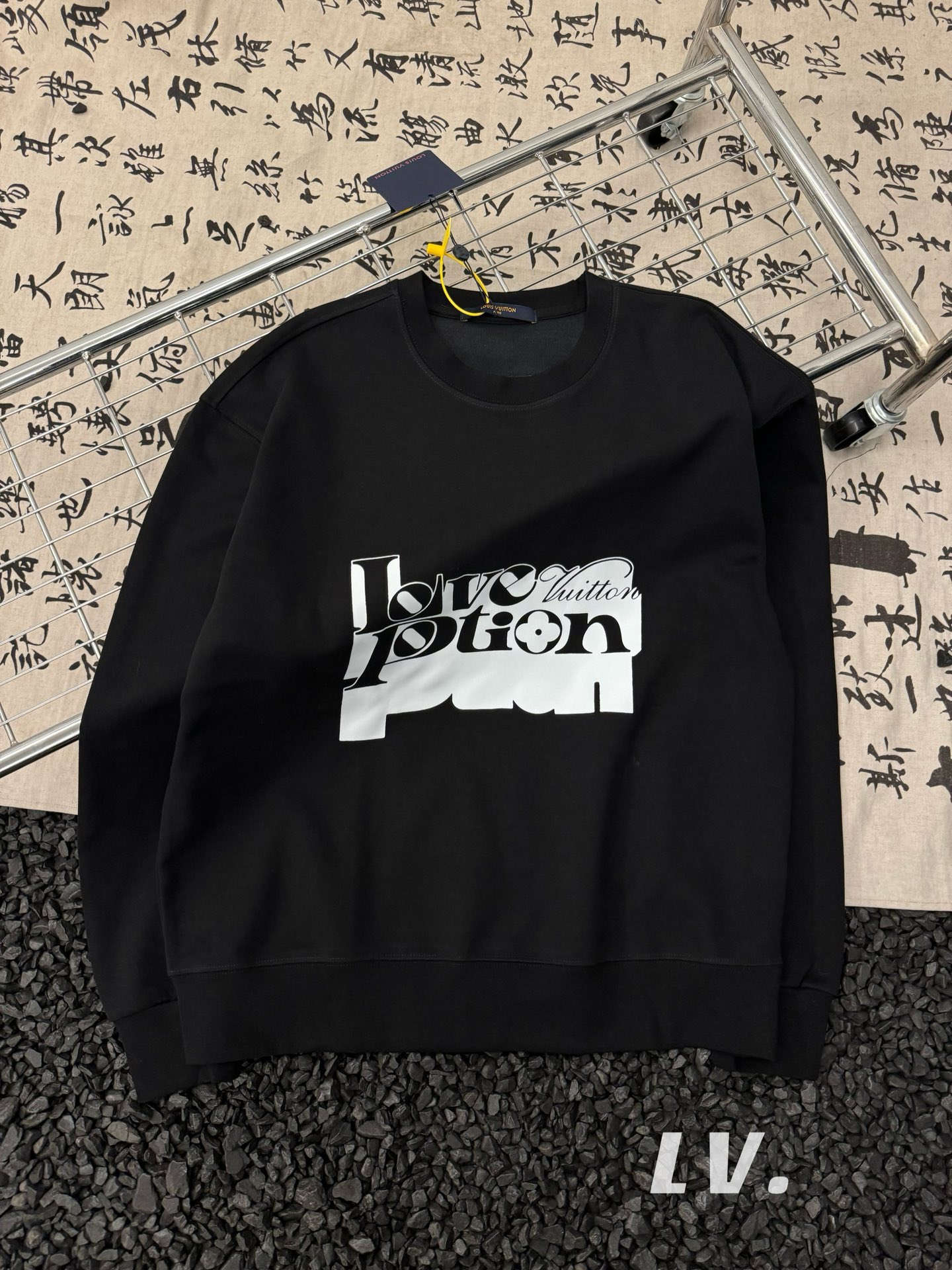 Louis Vuitton Cheap
 Clothing Sweatshirts Black White Printing Unisex Fall/Winter Collection